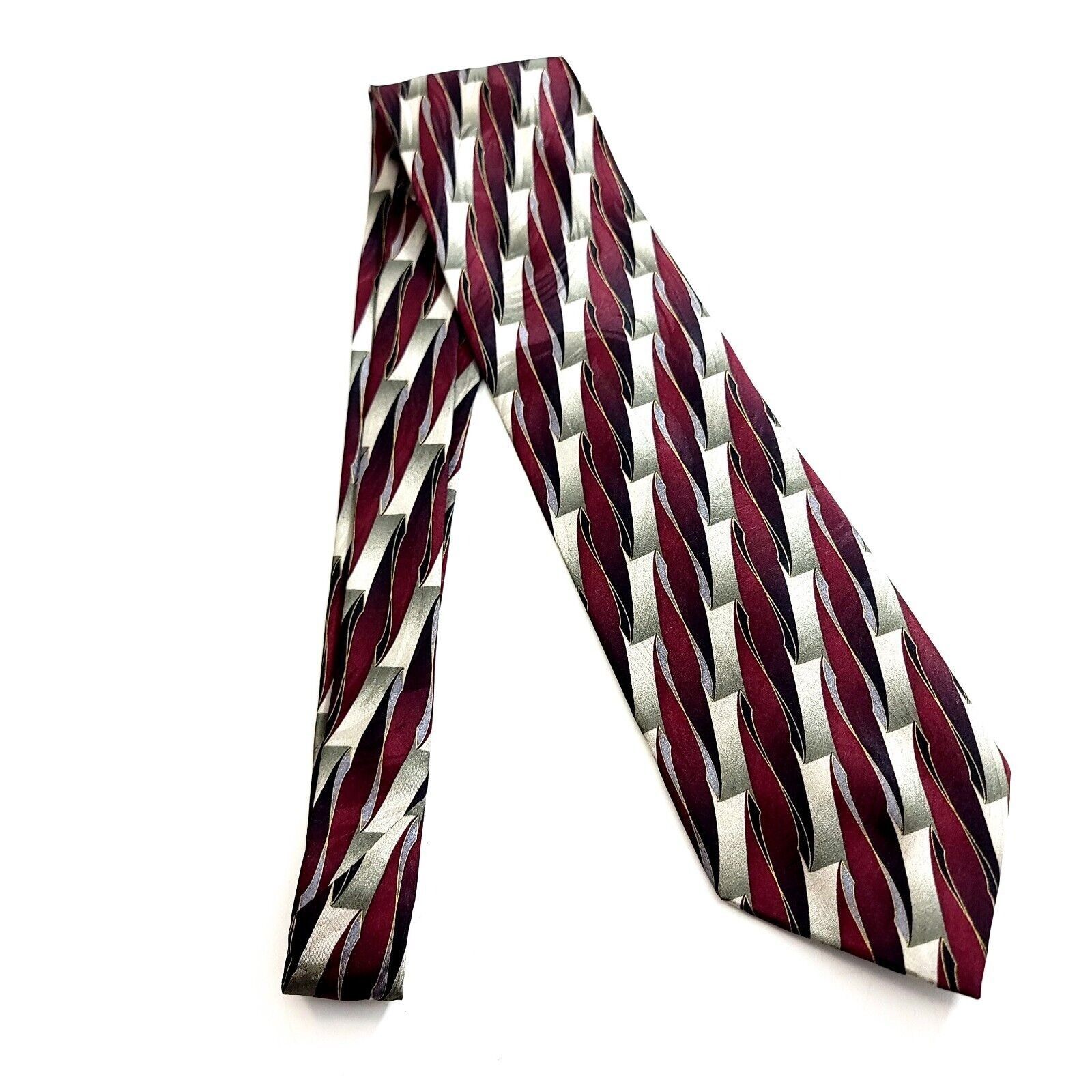 Croft & Barrow Croft & Barrow Red Tan Abstract Geometric Jacquard Print Sil Size ONE SIZE - 6 Thumbnail