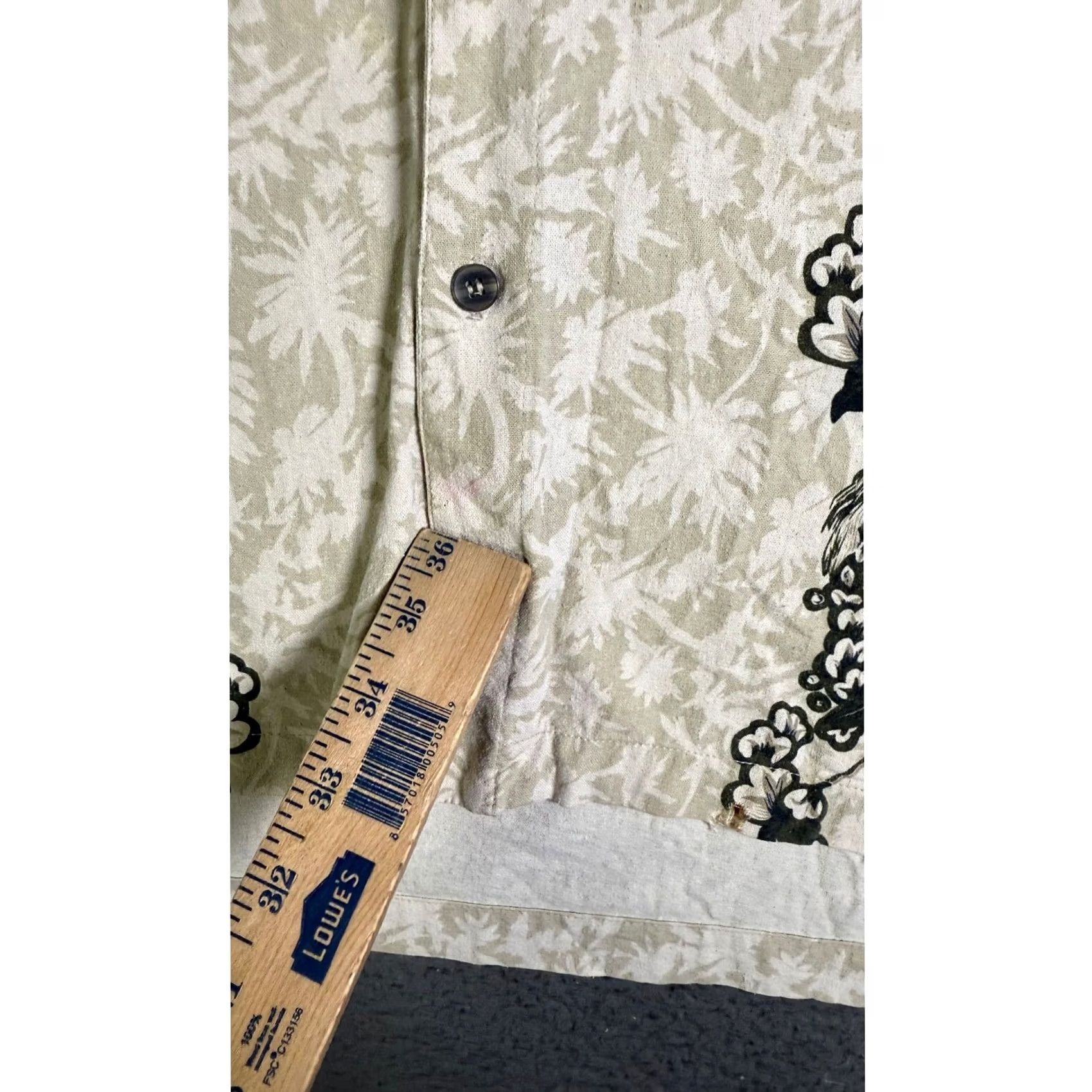 Vintage UNTITLED Beige Hawaiian Shirt Palm Tree Floral Button Up Tropical Men's 3XL Size US XXL / EU 58 / 5 - 6 Thumbnail