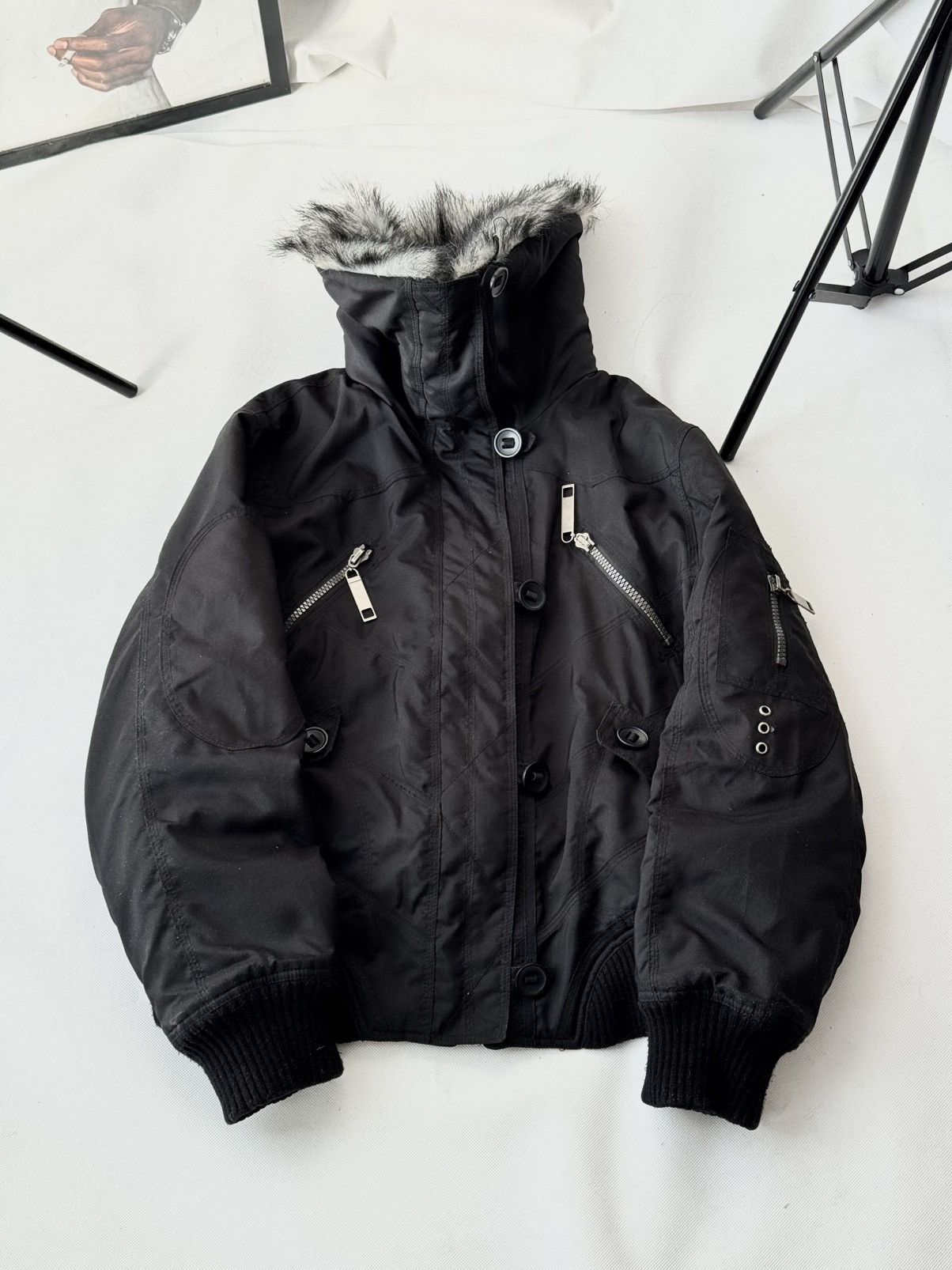Japanese Brand Vintage Fur N2b Bomber Jacket Alpha Industries Style Ma-1 XL Size US XS / EU 42 / 0 - 2 Thumbnail