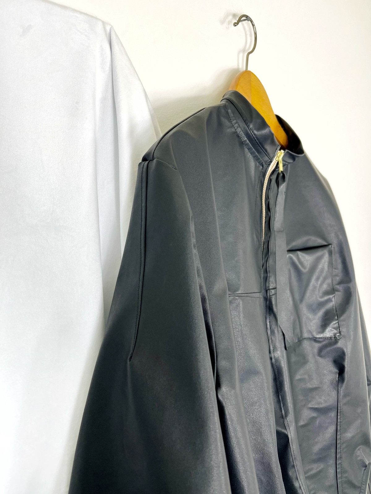 Chorley Darted ‘tie’ zipper technical faux leather jacket Size US L / EU 52-54 / 3 - 2 Thumbnail