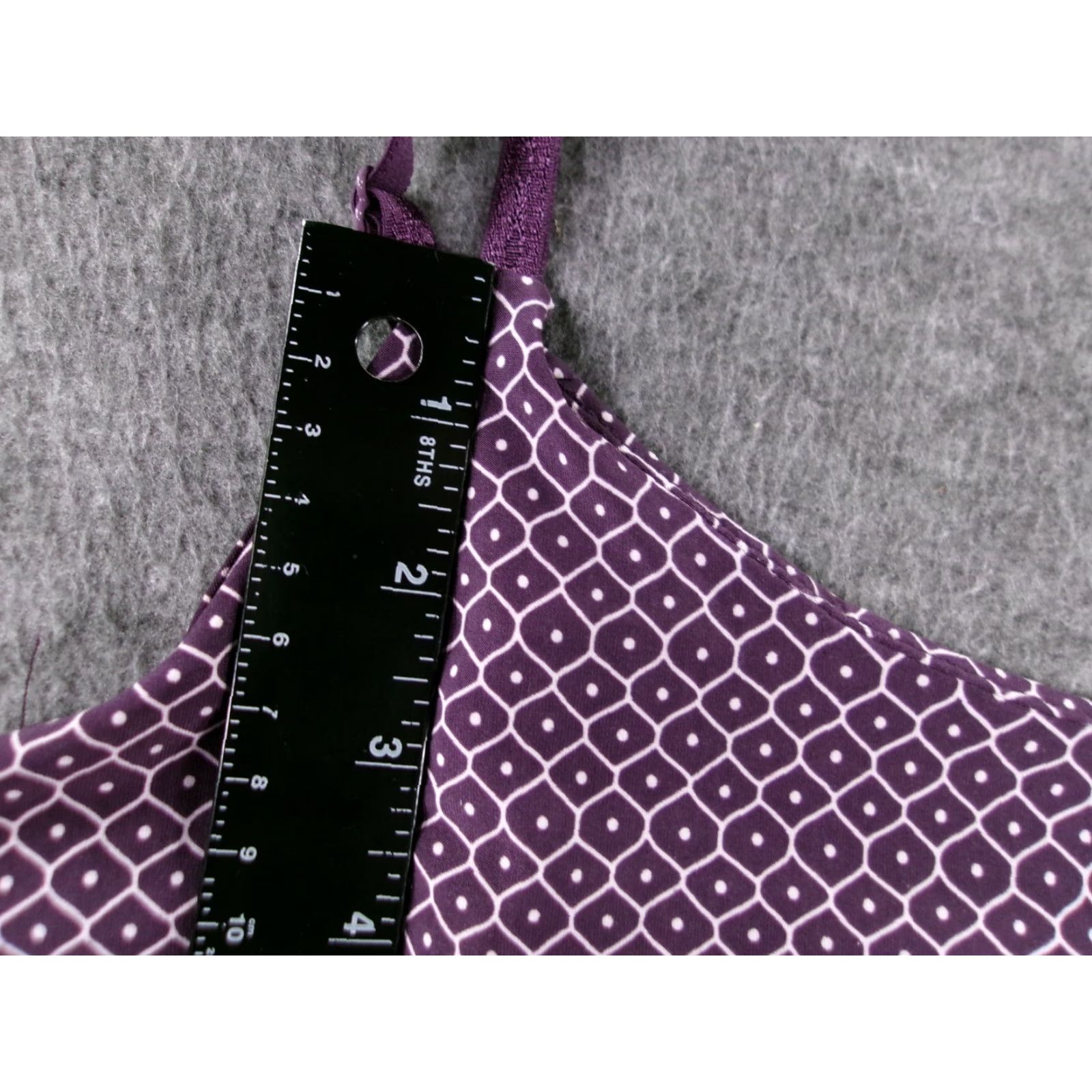 George VINTAGE George Cami Top Women Medium Purple Lightweight Geometric Sleeveless Pajama TopCam i Size M / US 6-8 / IT 42-44 - 5 Thumbnail