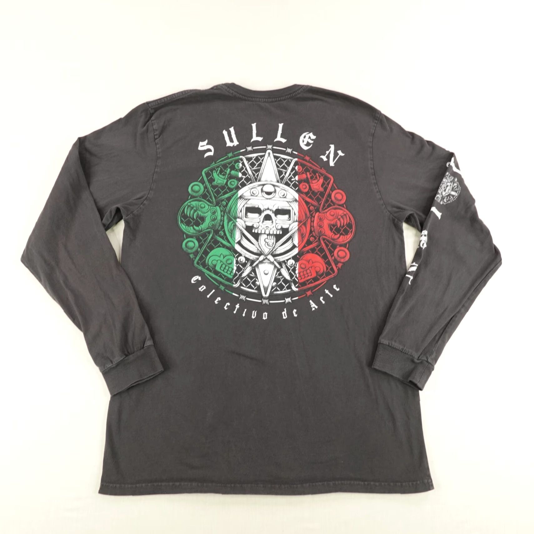 Vintage VINTAGE Sullen Shirt Graphic Print Long Sleeve Crew Neck Mens Large Gray Skull Tattoo Art Size US L / EU 52-54 / 3 - 5 Thumbnail
