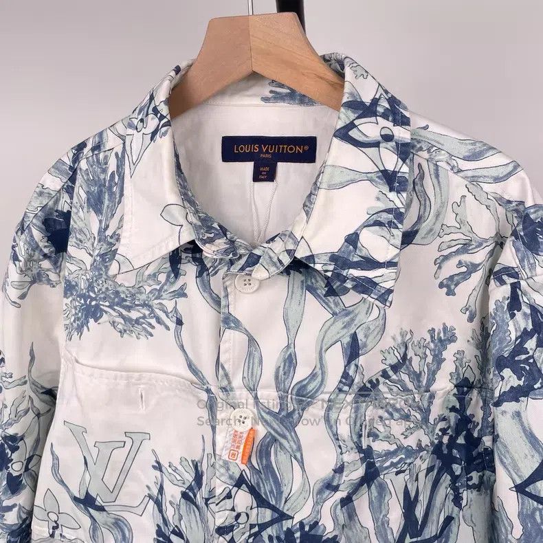 Louis Vuitton Louis Vuitton Seaweed Logo Shirt Size US M / EU 48-50 / 2 - 3 Thumbnail