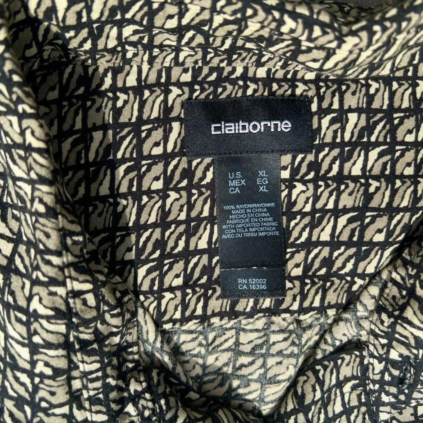 Liz Claiborne Neo-Vintage Y2K Camo Grid Pattern Club Shirt Size US XL / EU 56 / 4 - 3 Thumbnail