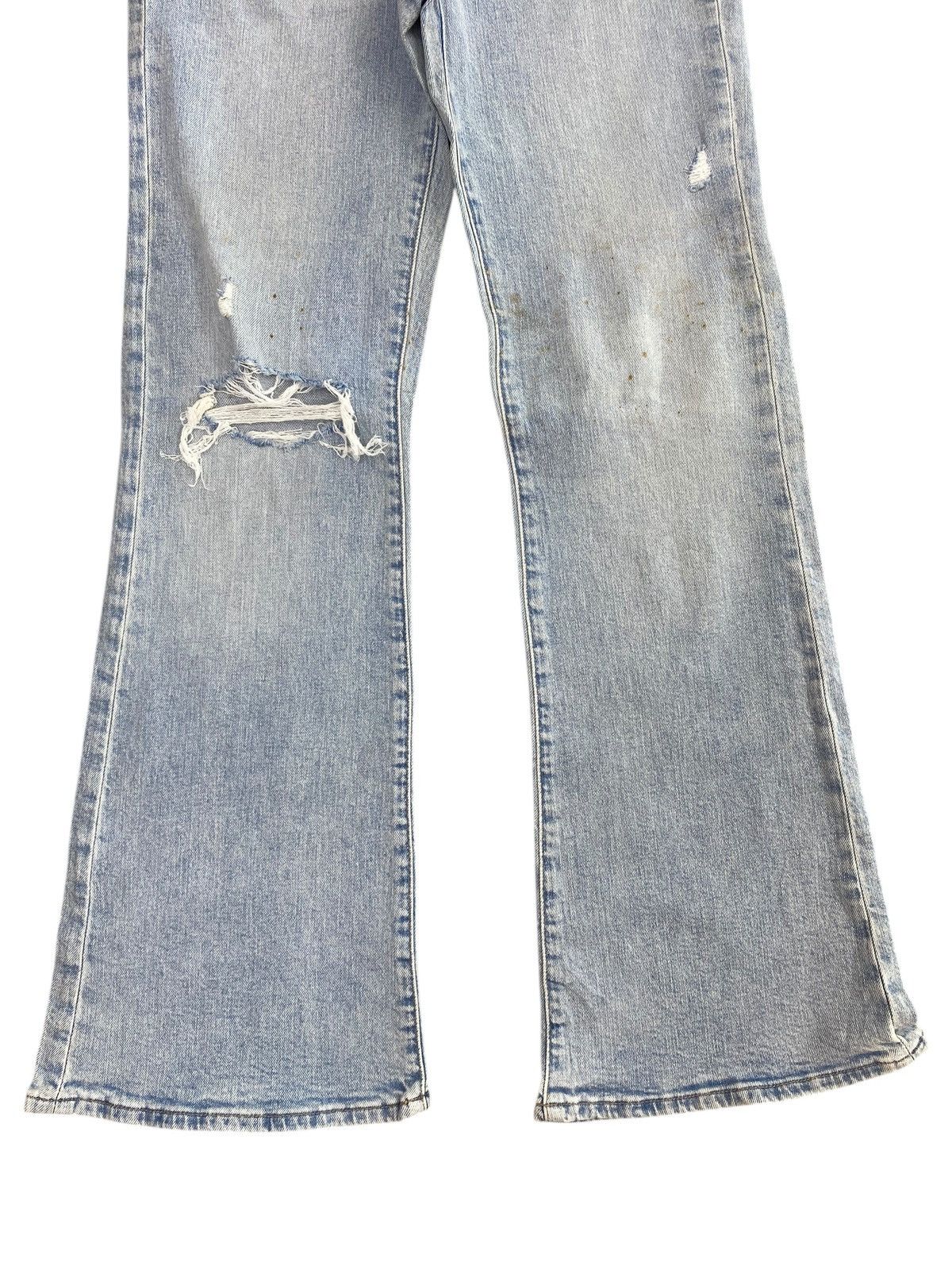 Gap Gap Acid Blue Wash Ripped Style Flare Jeans Size US 27 - 9 Thumbnail