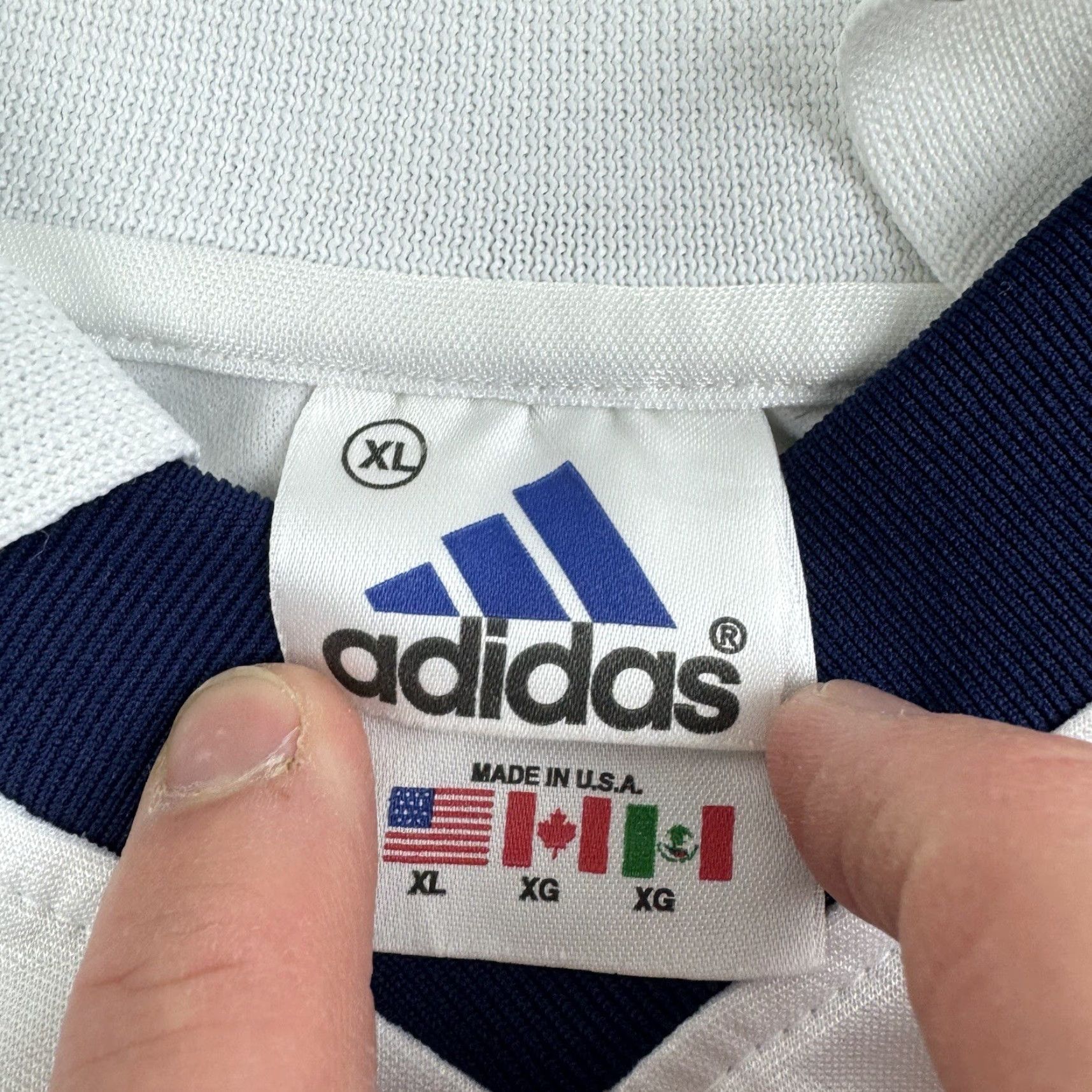 Adidas Vintage Adidas Athletic Shirt Adult XL White Collared Sports Soccer 90s USA Size US XL / EU 56 / 4 - 4 Thumbnail