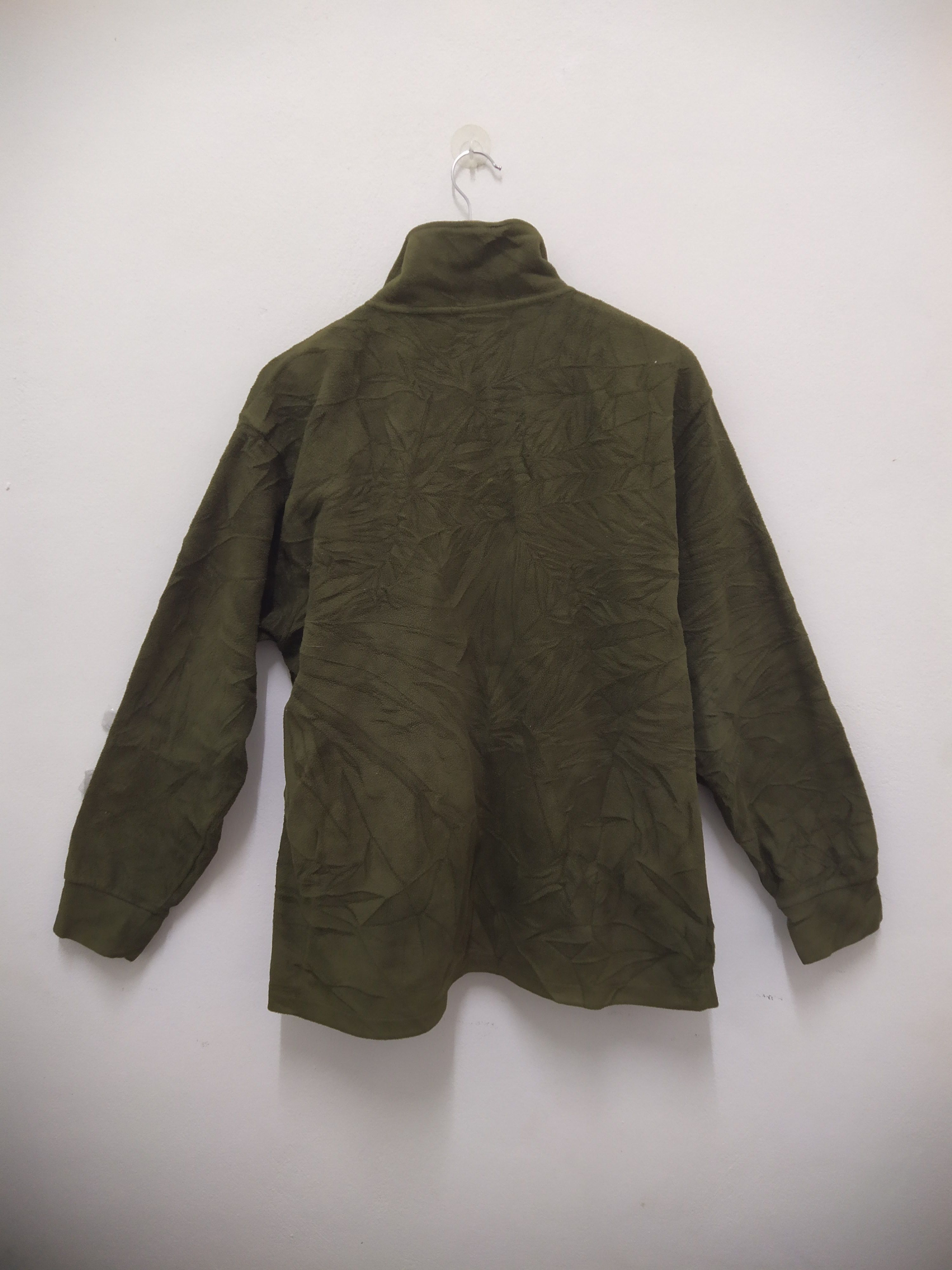 Vintage Virgin Voyage Olive Green Fleece Full-Zip Jacket Size US XL / EU 56 / 4 - 2 Thumbnail