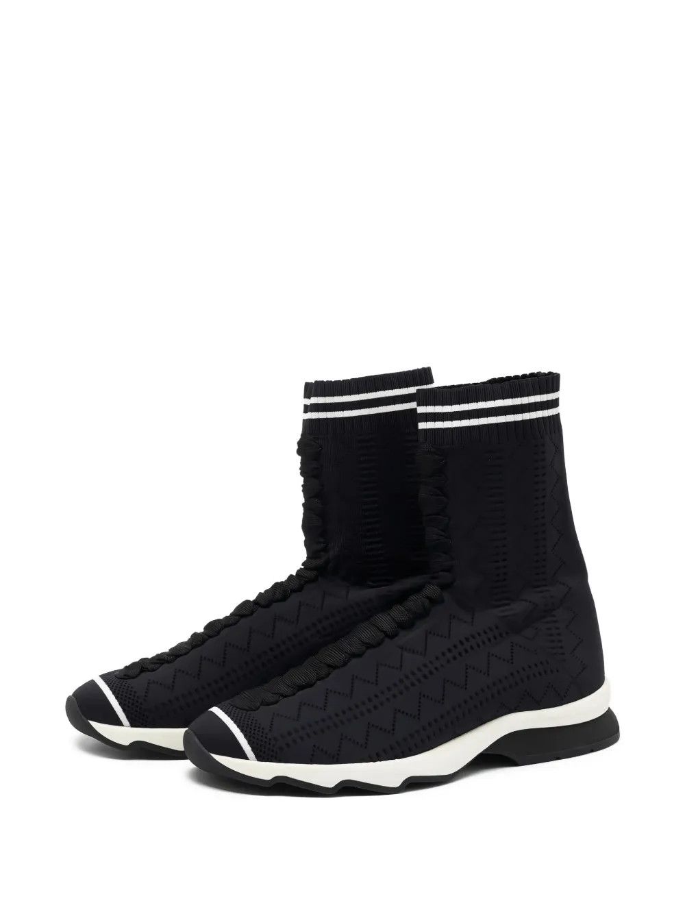 Fendi o1y0925 Sock Ankle Boots in Black Size US 6 / IT 36 - 3 Thumbnail