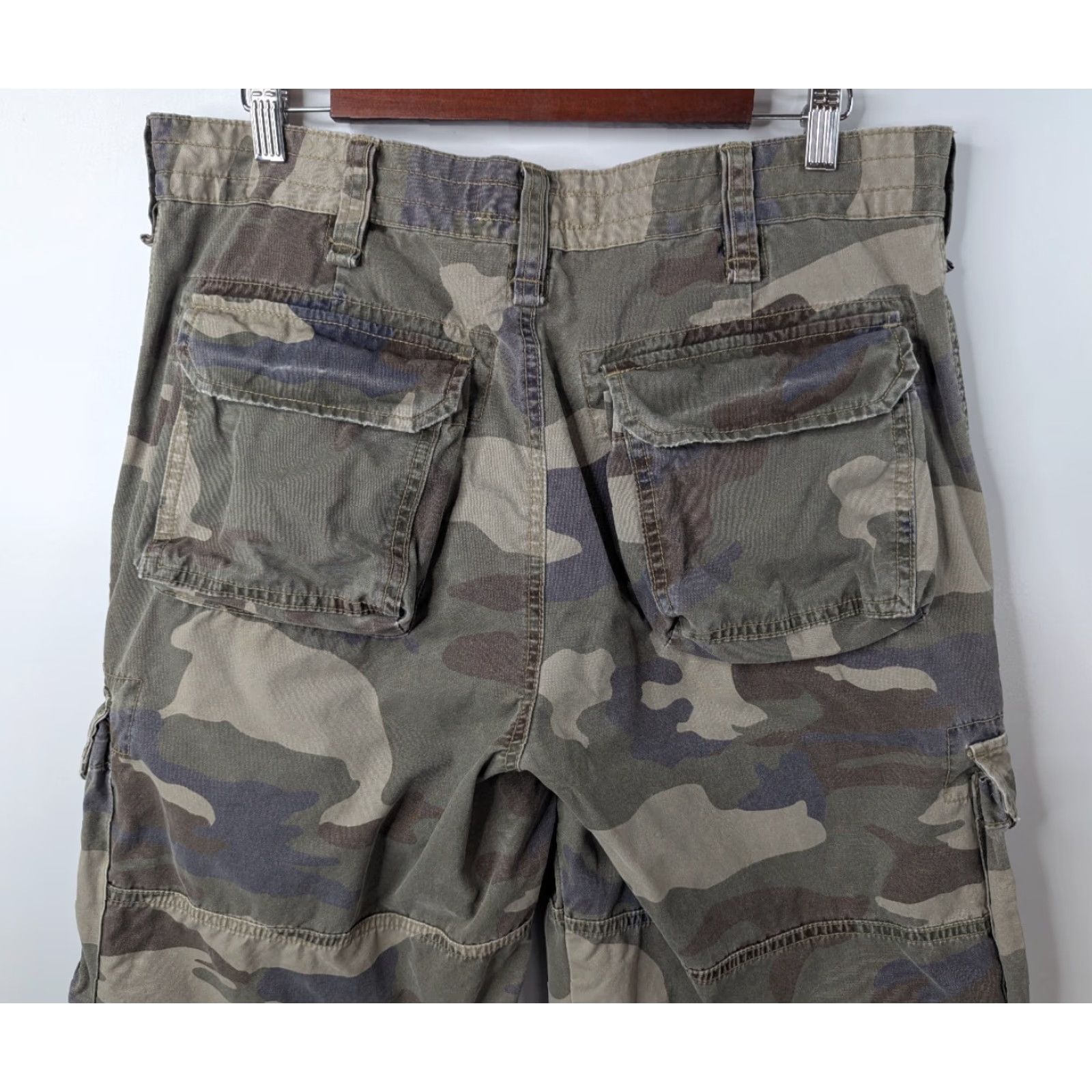 Mossimo Mossimo Cargo Pants Men’s 34x32 Camo Baggy Straight 90s Army Vintage Casual Workwear Size US 34 / EU 50 - 5 Thumbnail