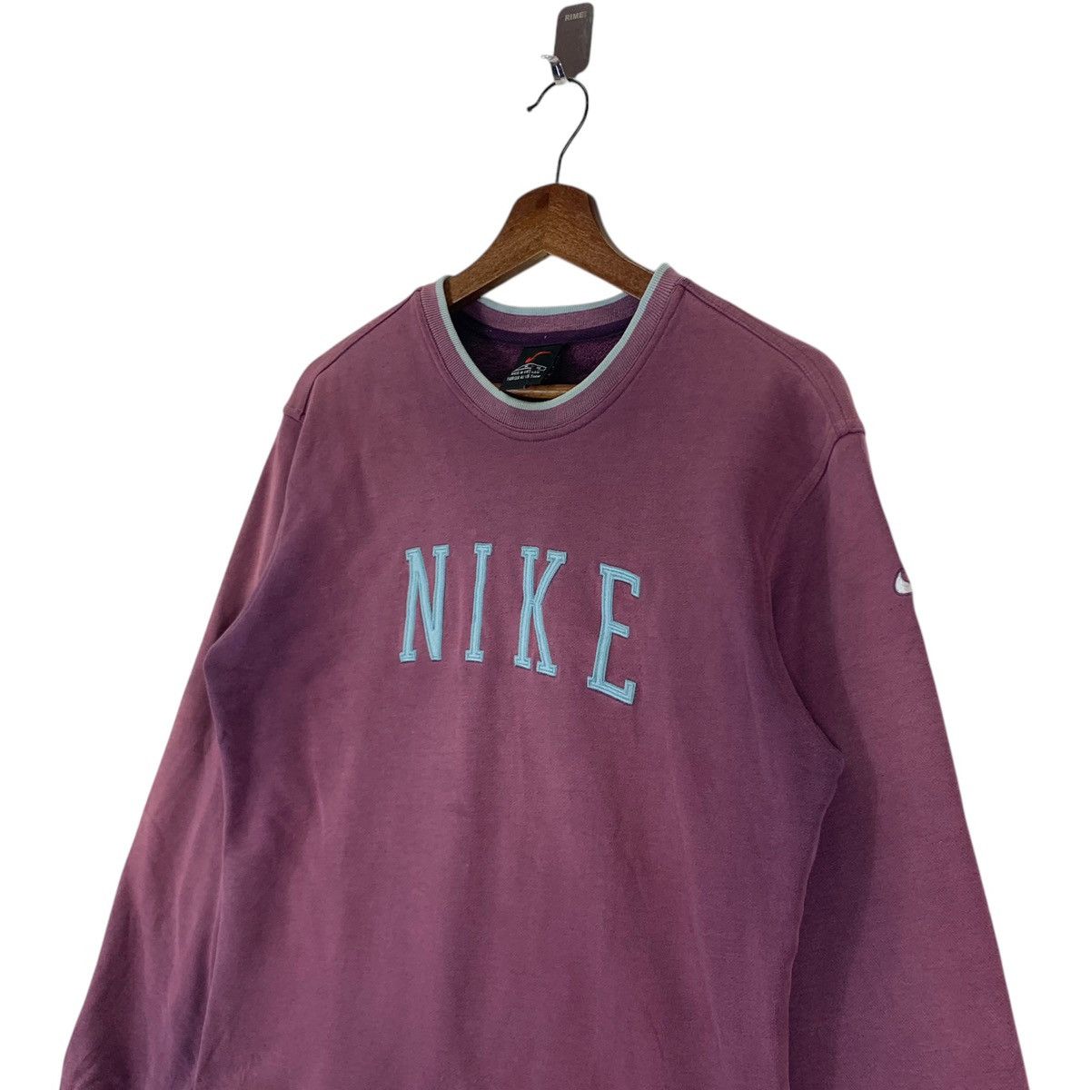 Nike × Vintage VINTAGE 90s NIKE SWOOSH PULLOVER SWEATER FADED Size US M / EU 48-50 / 2 - 2 Thumbnail