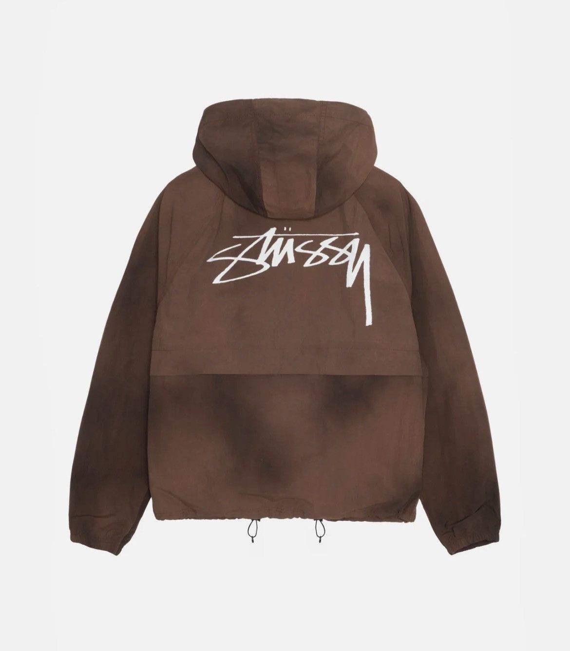 image of Stussy Wave Dye Beach Shell Jacket Coffee Brown, Men's (Size Medium)