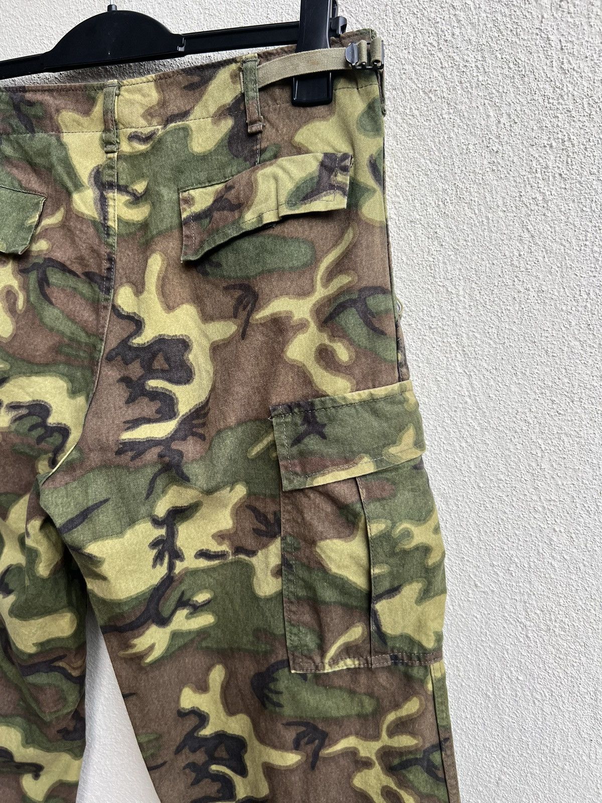 Vintage HOUSTON Japan Erdl Camo Repro Vietnam War Military Trouser Size US 33 - 18 Thumbnail