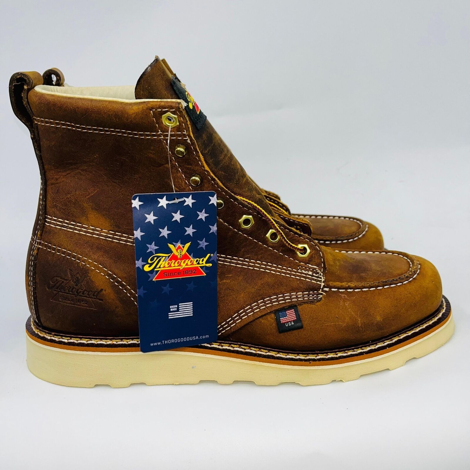 THOROGOOD 6″ TRAIL CRAZY SOFT TOE MENS WORK BOOTS SIZE 11 2E