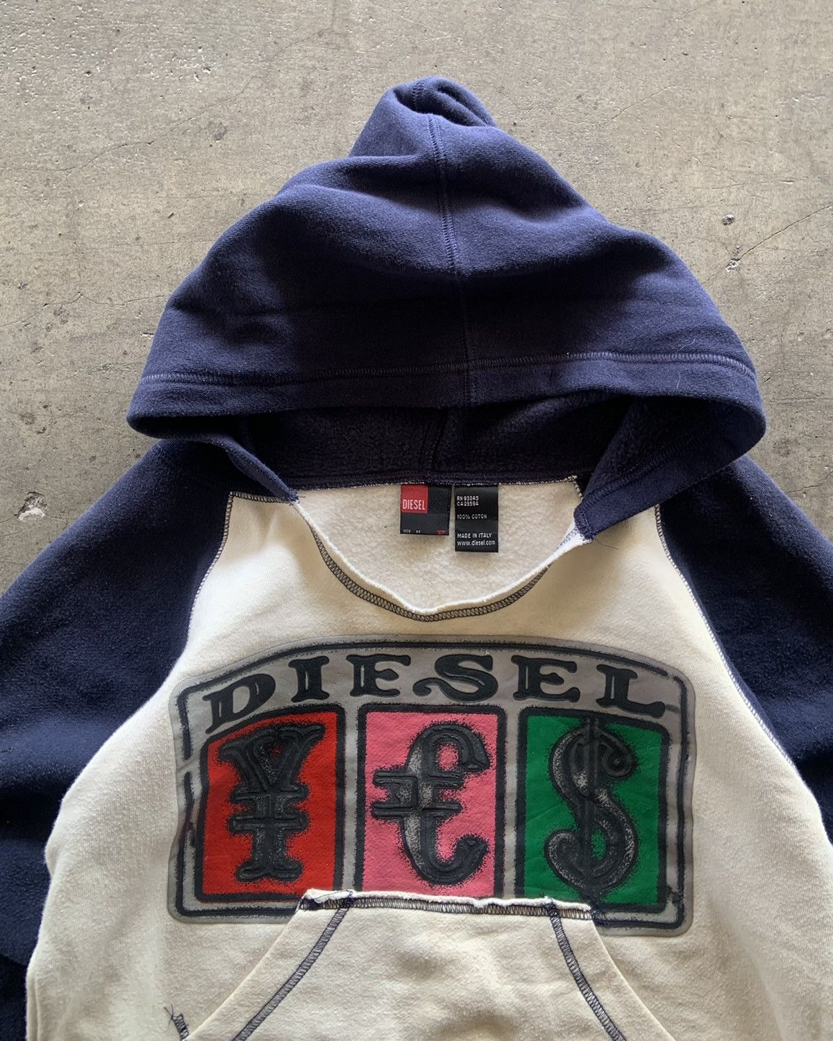 Diesel Vintage Diesel Y€$ Cropped Hoodies Size M / US 6-8 / IT 42-44 - 3 Thumbnail