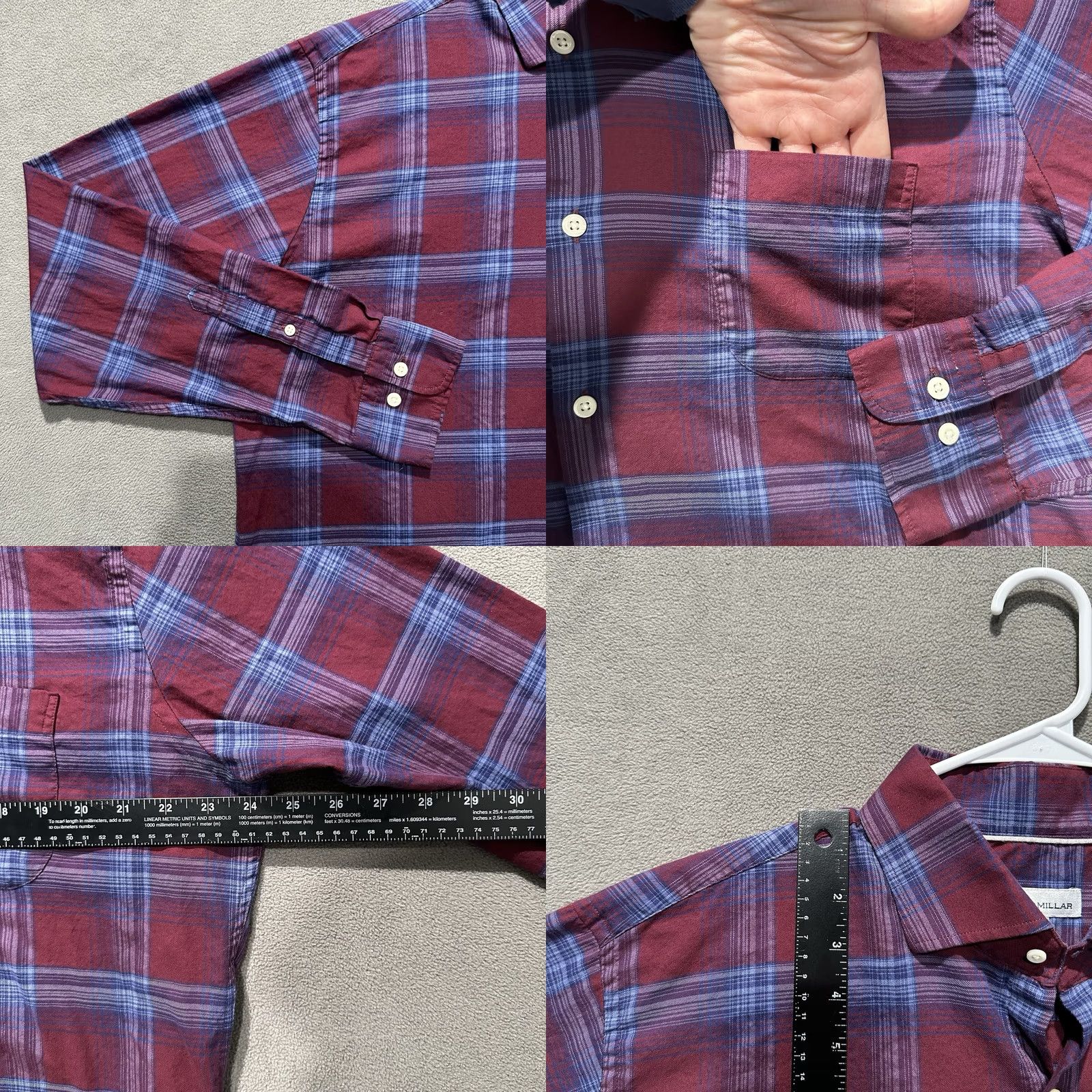 Peter Millar Peter Millar Shirt Mens Large Red Fitzwilliam Autumn Plaid Cotton Button-Up Size US L / EU 52-54 / 3 - 8 Thumbnail