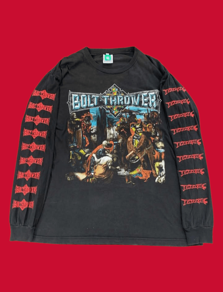 Band Tees Vintage Bolt Thrower World Crusade Long Sleeve Size US XL / EU 56 / 4 - 4 Thumbnail