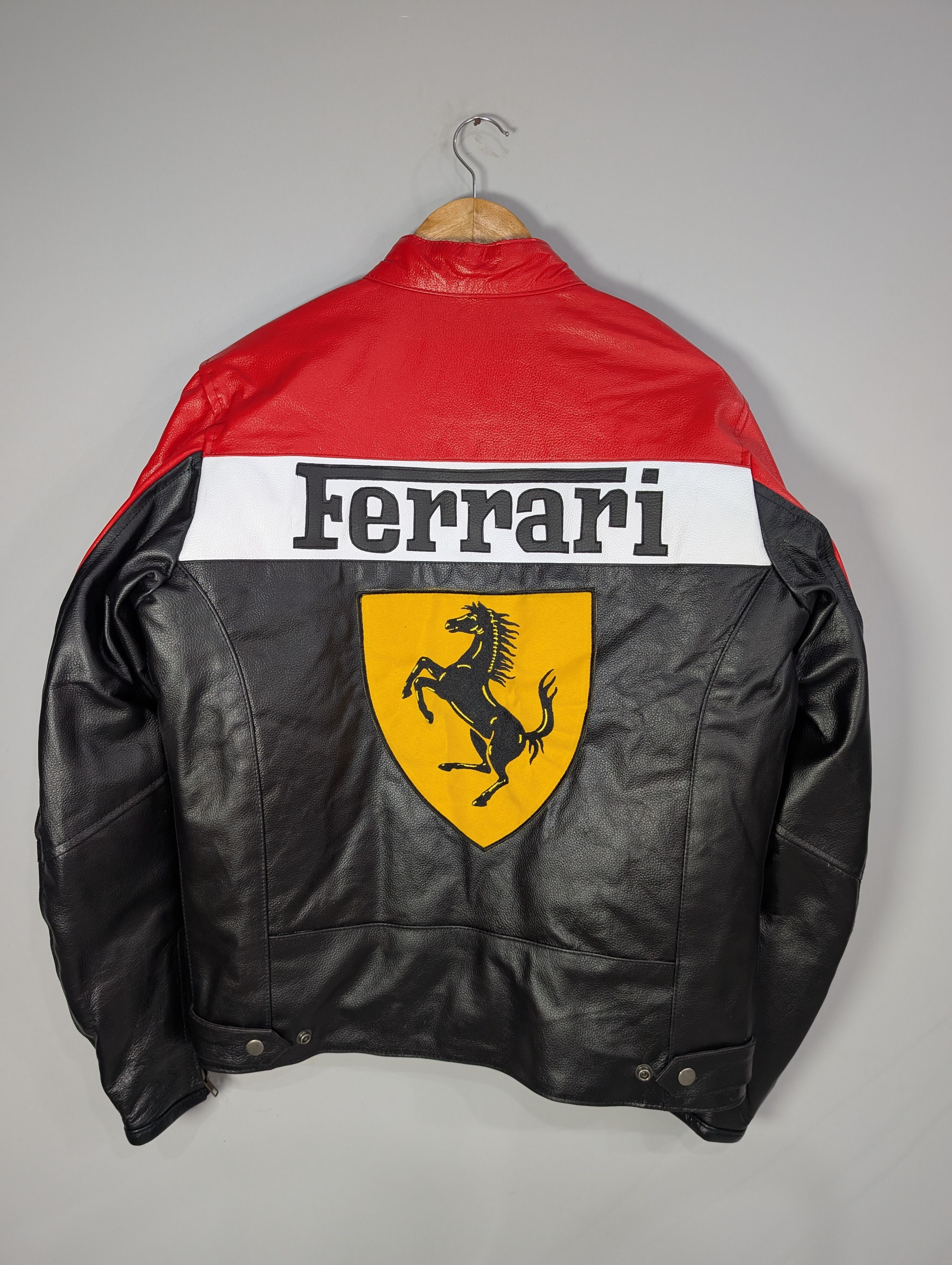Vintage 🔥Ferrari 🔥 Vintage F1 Racing Real Cowhide Leather Jacket Size US L / EU 52-54 / 3 - 2 Thumbnail