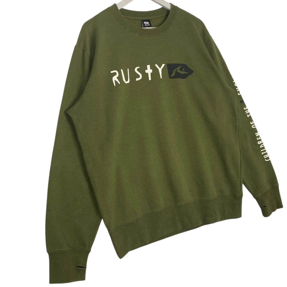 Other Vintage Rusty Big Logo Printed Crewneck Sweatshirt Green L Size US L / EU 52-54 / 3 - 3 Thumbnail