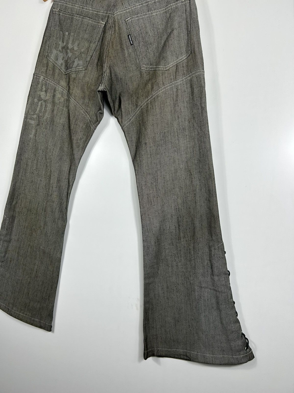 Tornado Mart 🔥Tornado Mart Silver Strapped Flared Denim Size 30" / US 8 / IT 44 - 12 Thumbnail