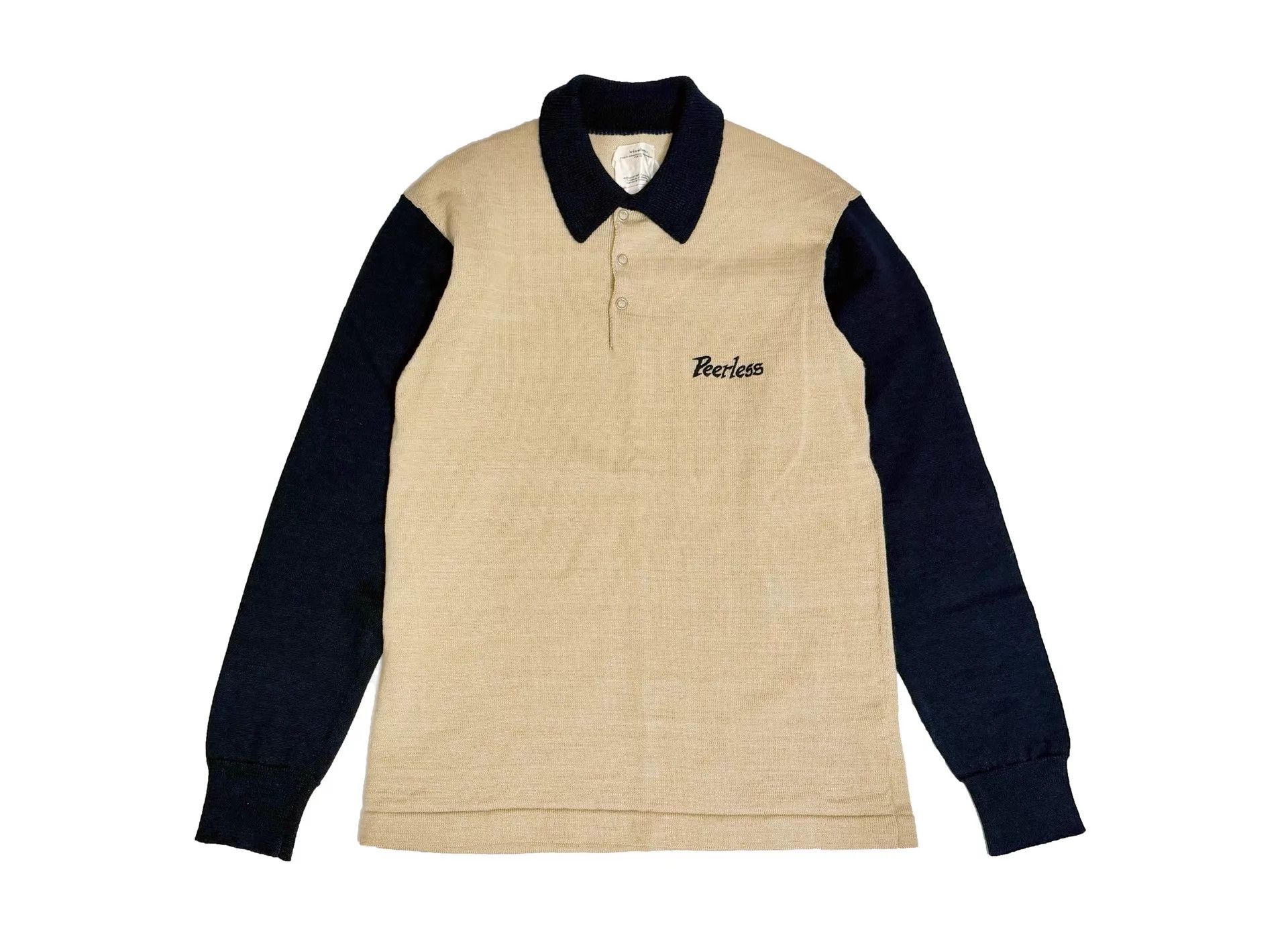 Visvim VISVIM 22ss GODFREY Knit L/S Navy Oat Colorblock Size US L / EU 52-54 / 3 - 1 Thumbnail