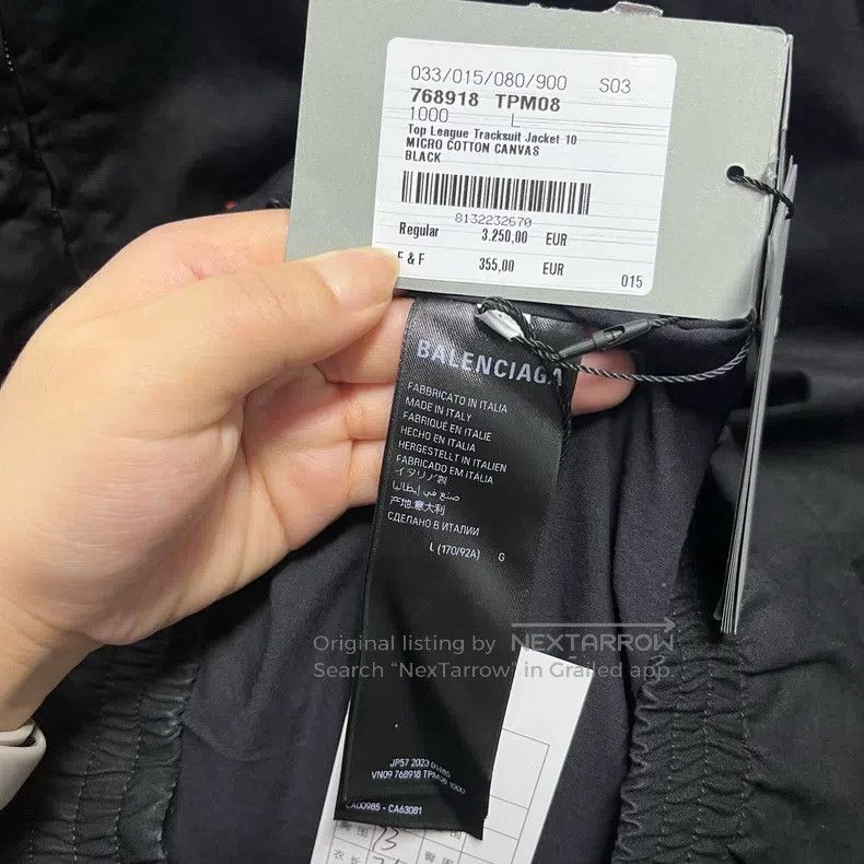Balenciaga Balenciaga Black Letter Logo Pattern Printed Collar Size US S / EU 44-46 / 1 - 6 Thumbnail