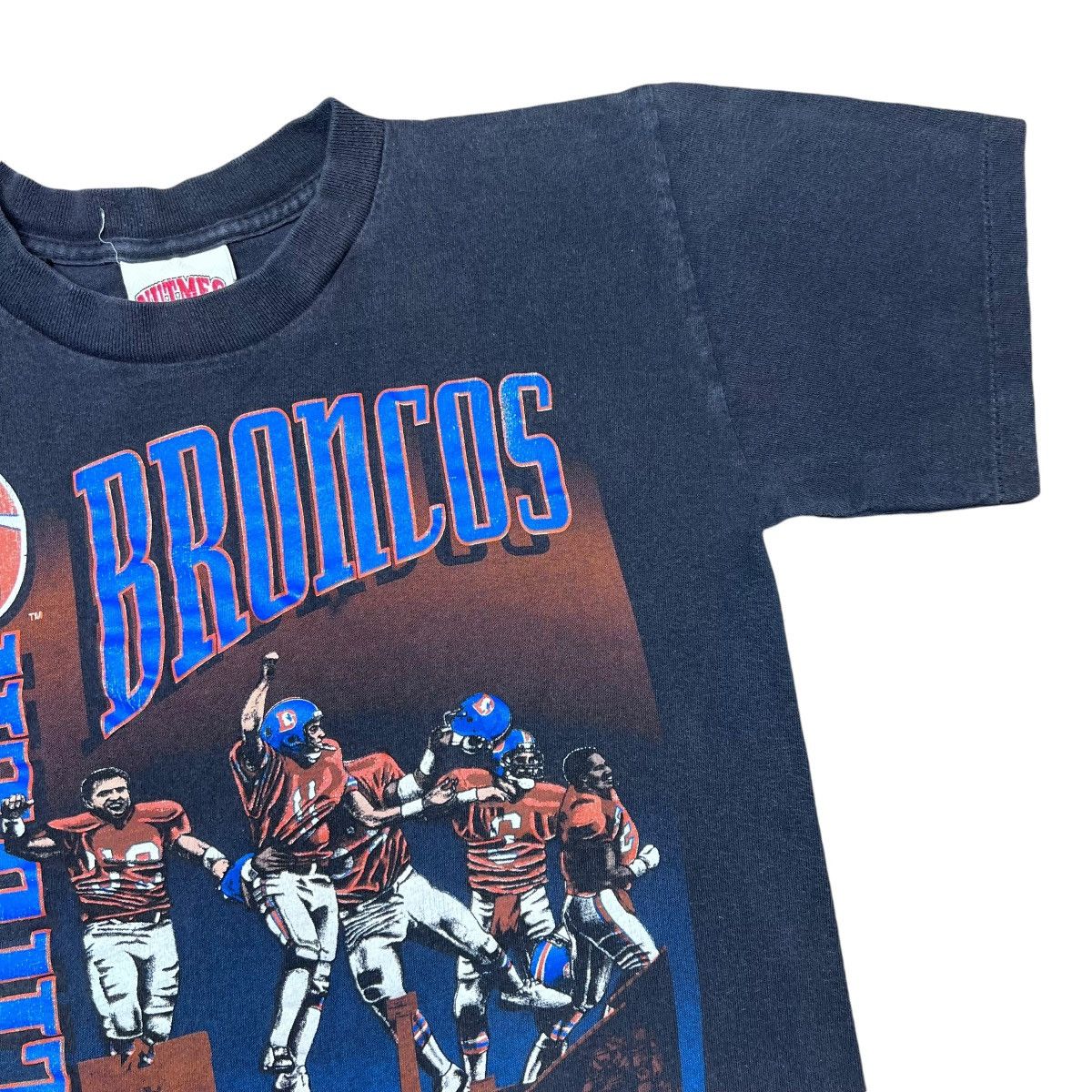NFL × Nutmeg × Vintage Vintage 90s NFL Denver Broncos Spell Out Graphic Nutmeg Tee Size US XS / EU 42 / 0 - 6 Thumbnail