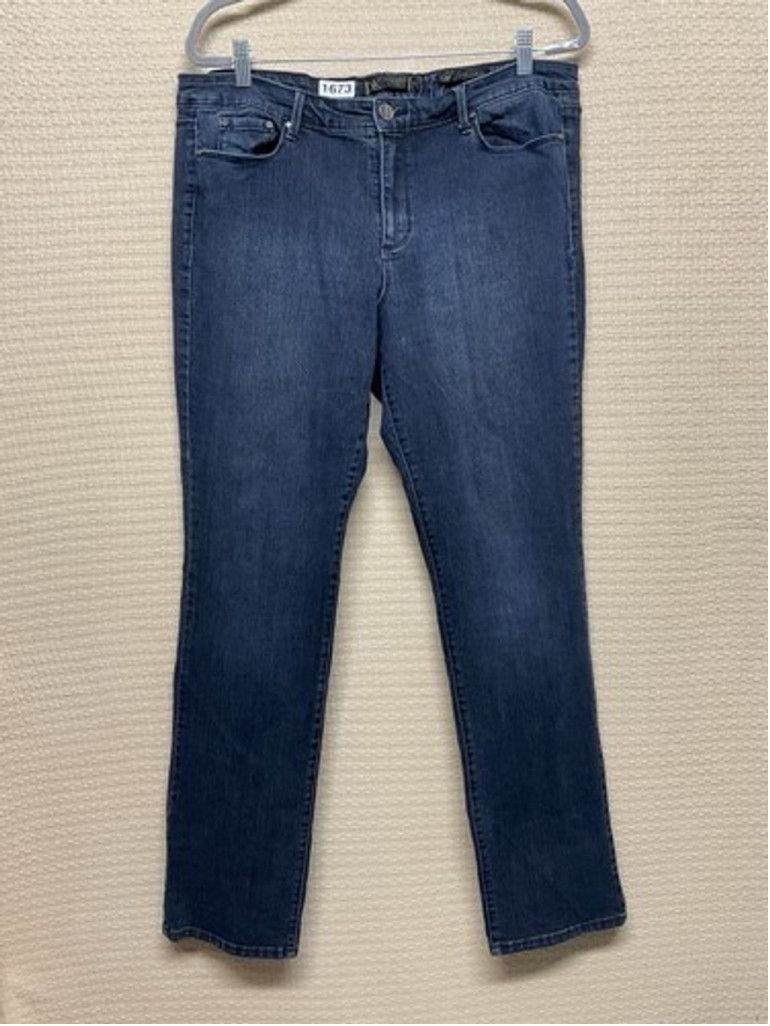 Kim Kardashian Kardashian Missy Premium MidRise Straight Jeans Women Size16 Size 38" / US 16 / IT 52 - 1 Thumbnail