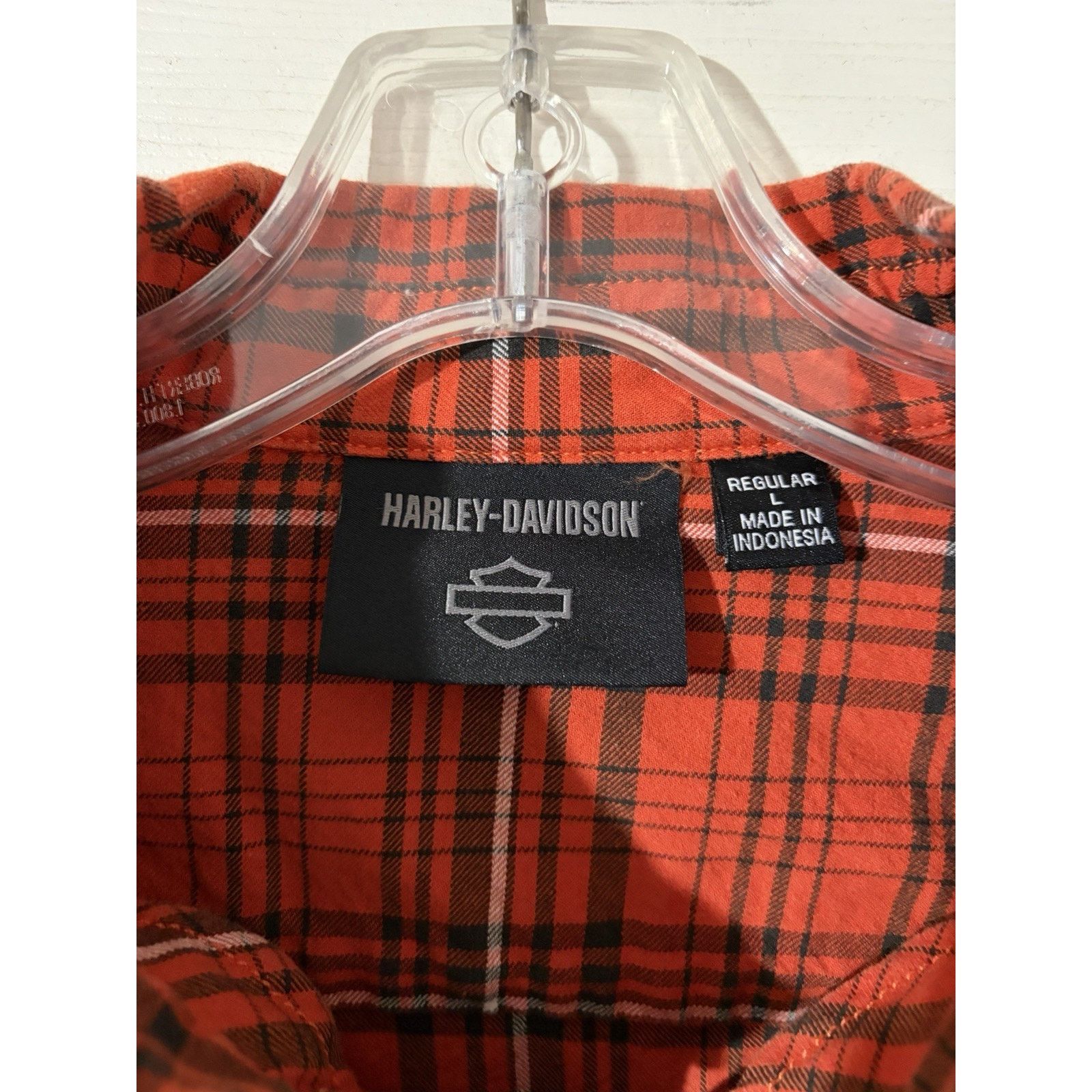 Harley Davidson Harley Davidson Essence Flannel Sz L Orange Motorcycle Biker Size US L / EU 52-54 / 3 - 2 Thumbnail