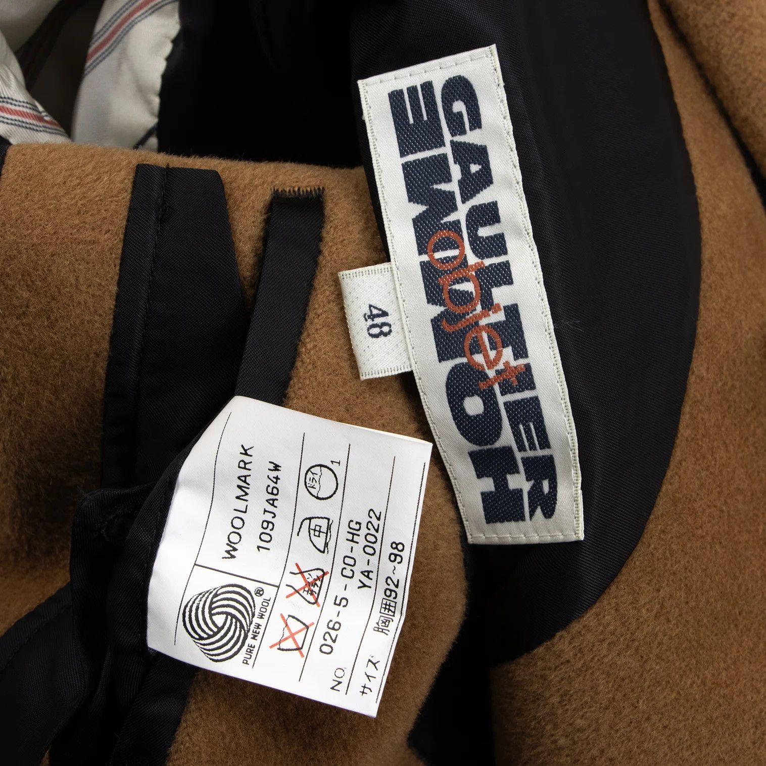 Jean Paul Gaultier Wool Melton Chester Coat in Camel, Size 48 Size US M / EU 48-50 / 2 - 18 Thumbnail