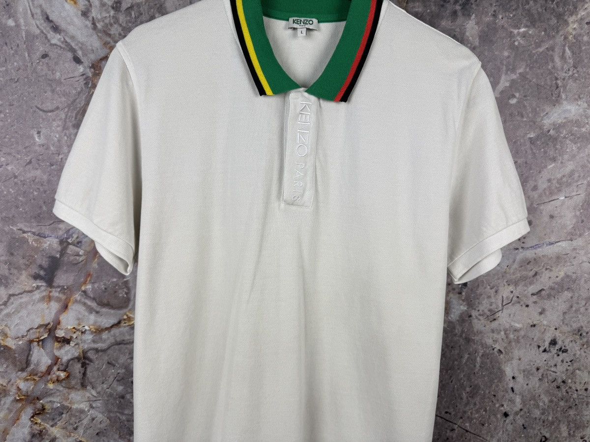 Kenzo Kenzo Paris Men’s Polo Shirt White Multicolor Collar Size L Size US L / EU 52-54 / 3 - 3 Thumbnail