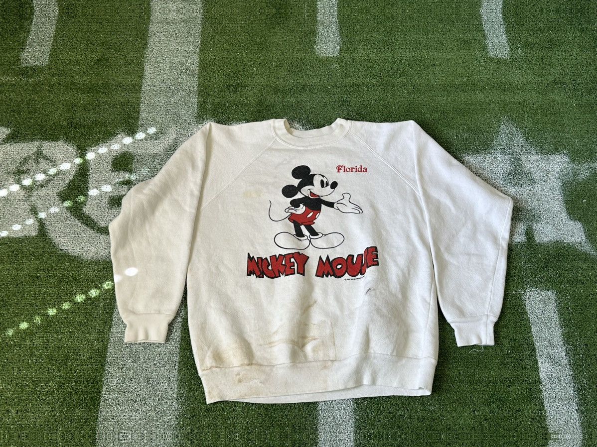 Vintage 80's Mickey Mouse Florida Crewneck Size US S / EU 44-46 / 1 - 1 Thumbnail
