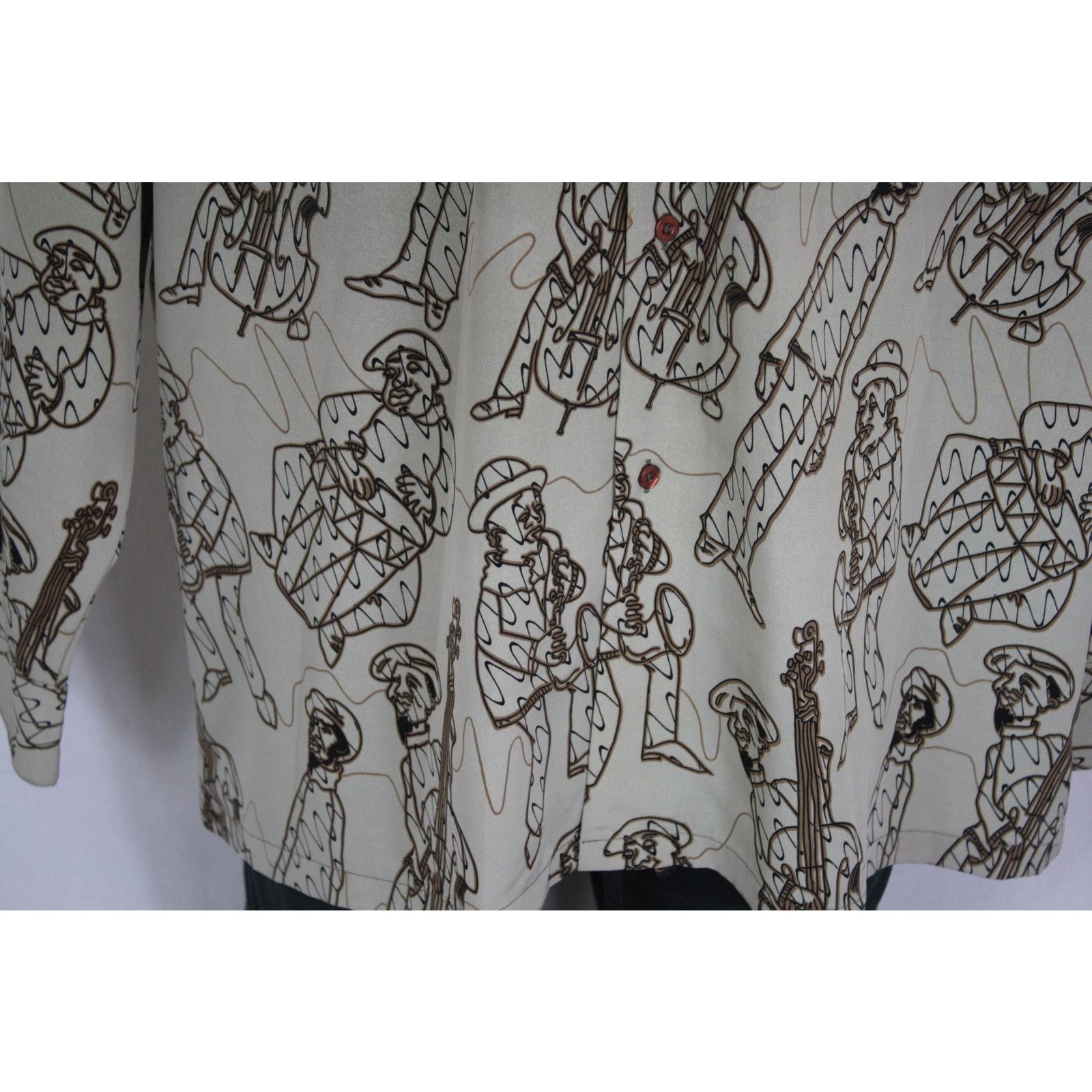 Vintage Vintage 90s Jazz Players All Over Print Shirt Size US XL / EU 56 / 4 - 3 Thumbnail