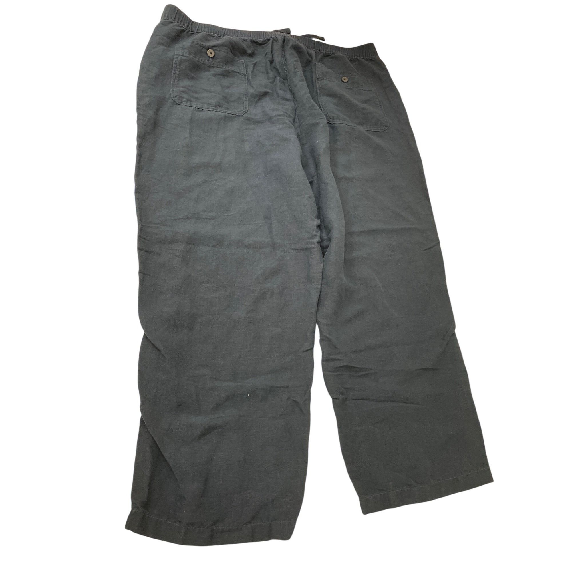 Cubavera Cubavera Womens Blue Linen Blend Drawstring Wide Leg Pants S Size 24" / US 00 / IT 34 - 11 Thumbnail