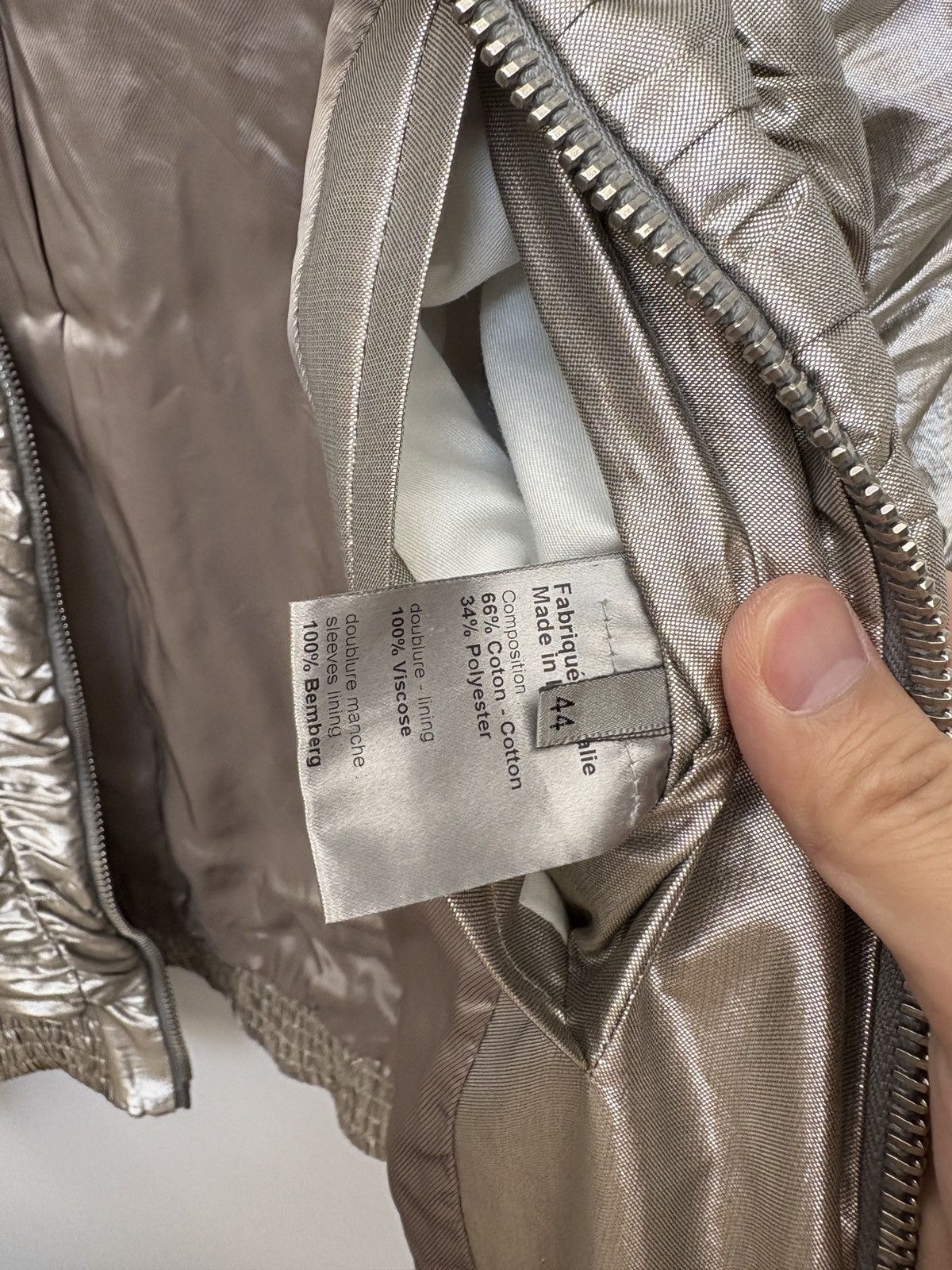 Dior Dior 07Ss Show Style Laser Silver Enamel Pleated Thin Jacket Size US S / EU 44-46 / 1 - 8 Thumbnail