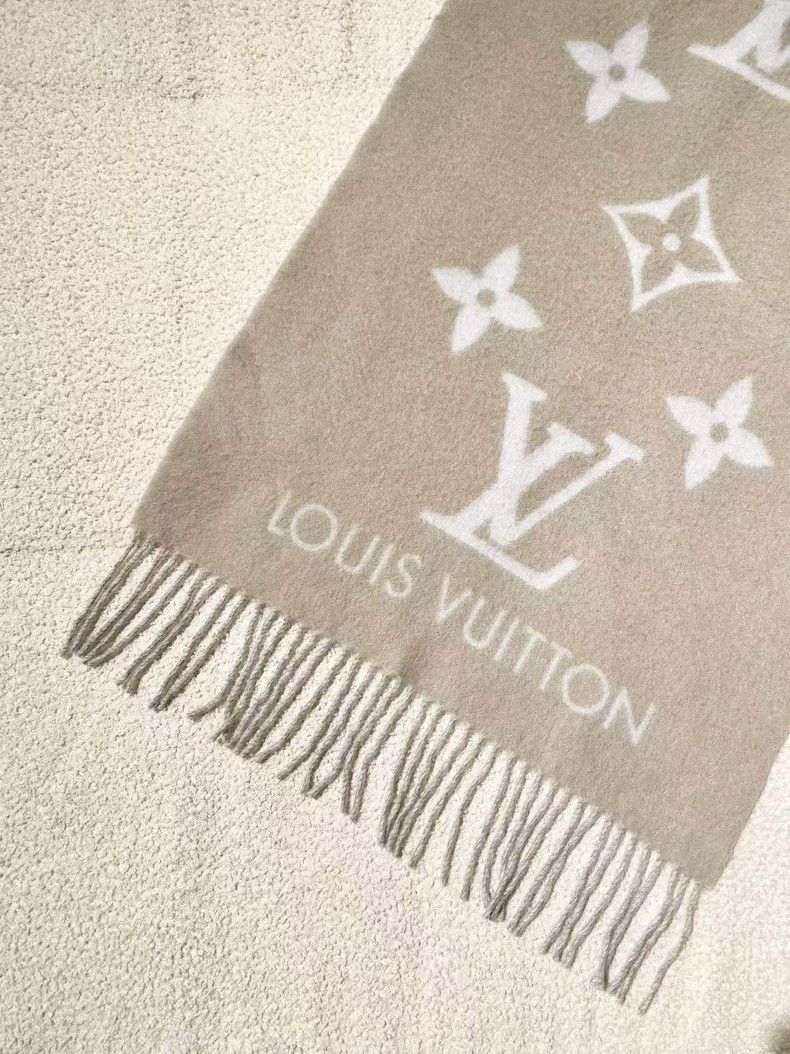 Louis Vuitton Louis Vuitton Cashmere presbyopic full print cashmere scar Size ONE SIZE - 3 Thumbnail