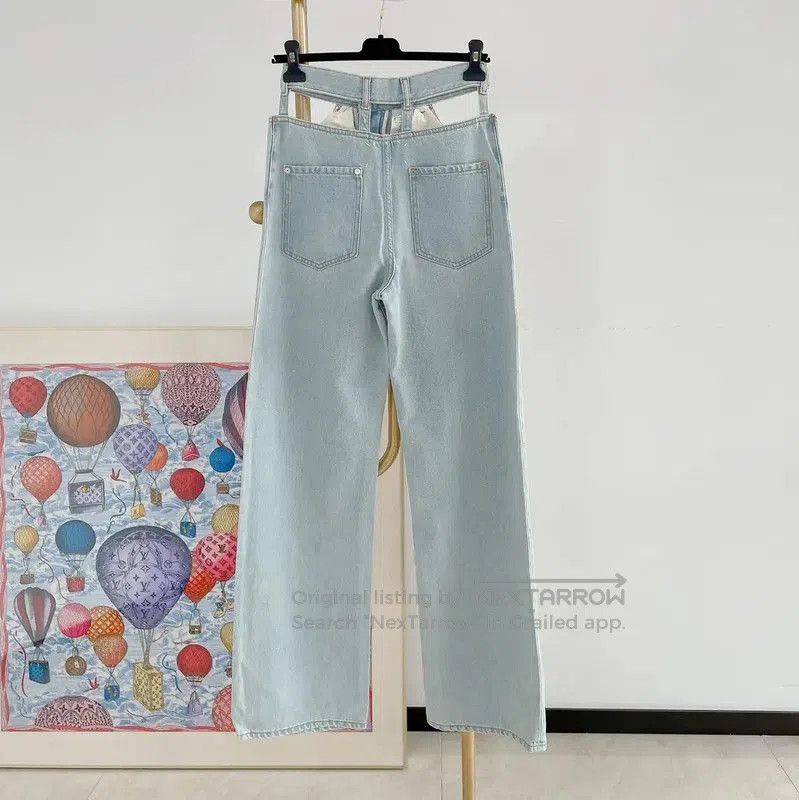 Maison Margiela Maison Margiela Light Blue Casual Trousers for Women . Size 26" / US 2 / IT 38 - 2 Thumbnail