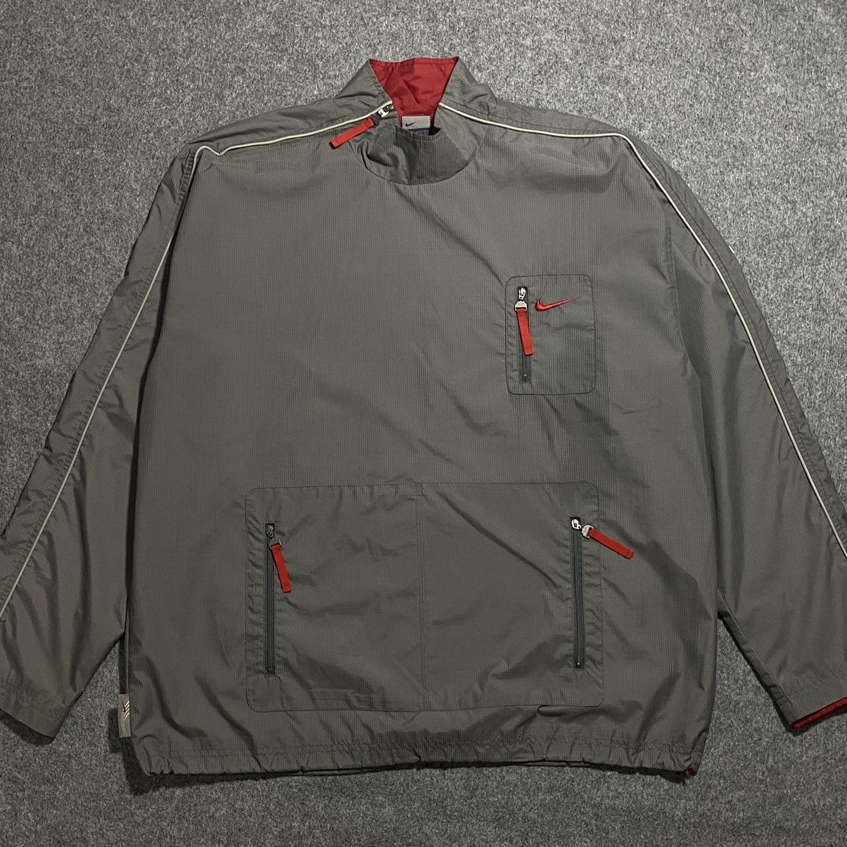 Nike Rare Nike Asymmetrical Hex Zip Jacket Y2K Ninja Pocket Neck Size US L / EU 52-54 / 3 - 4 Thumbnail