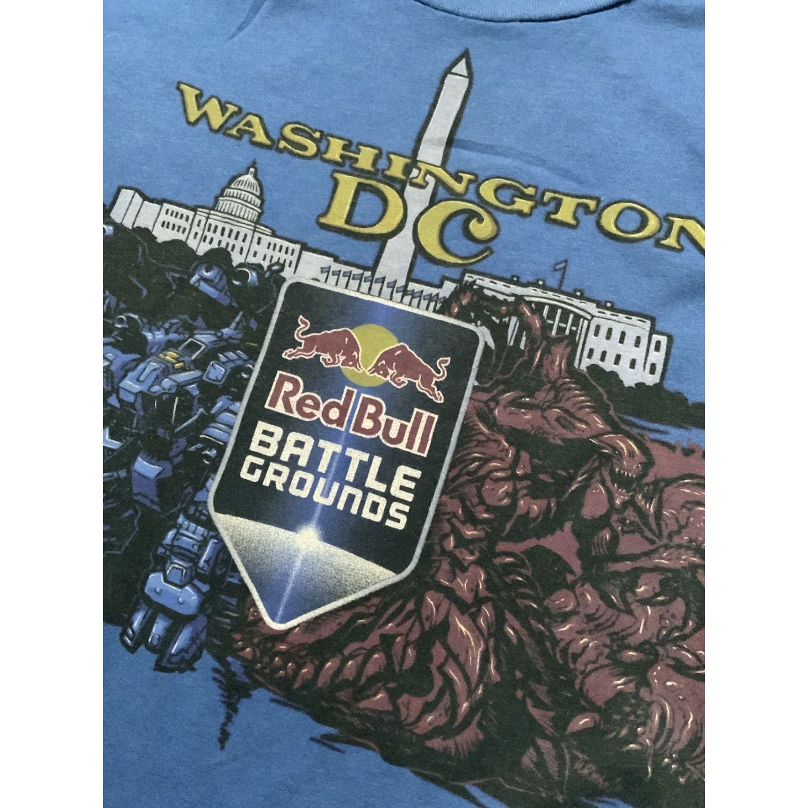 Next Level Red Bull Battlegrounds StarCraft II Washington DC Gaming Blue T-Shirt Mens XL Size US XL / EU 56 / 4 - 5 Thumbnail