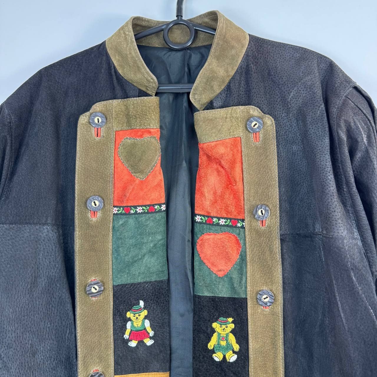 Other Vintage Vera Pelle Suede Leather Patchwork Made in Italy 42 Size US M / EU 48-50 / 2 - 2 Thumbnail