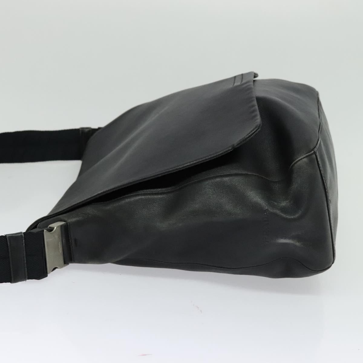 Prada PRADA Shoulder Bag Leather Black Silver Size ONE SIZE - 4 Thumbnail