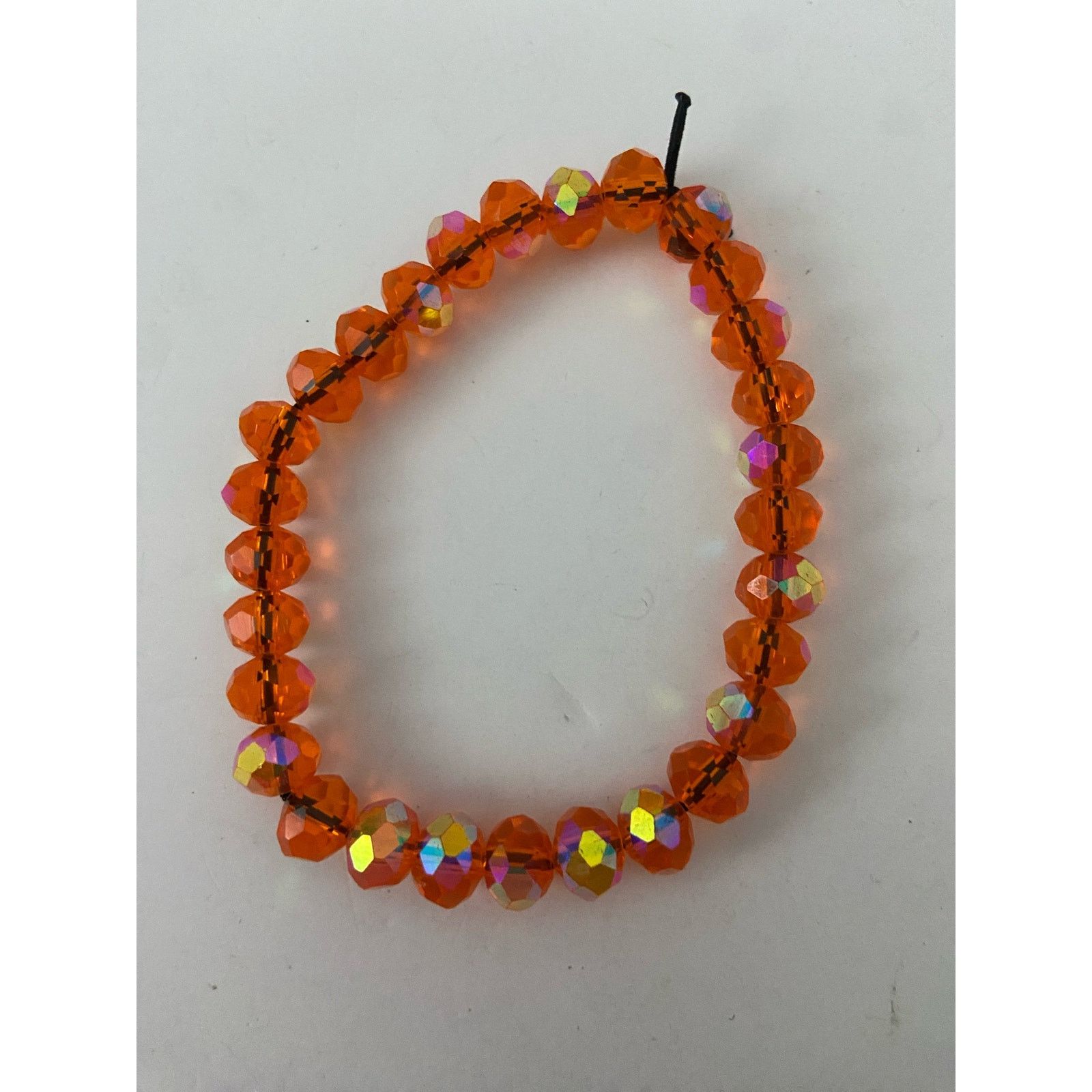 Handmade orange glass bead bracelet Size ONE SIZE - 3 Thumbnail