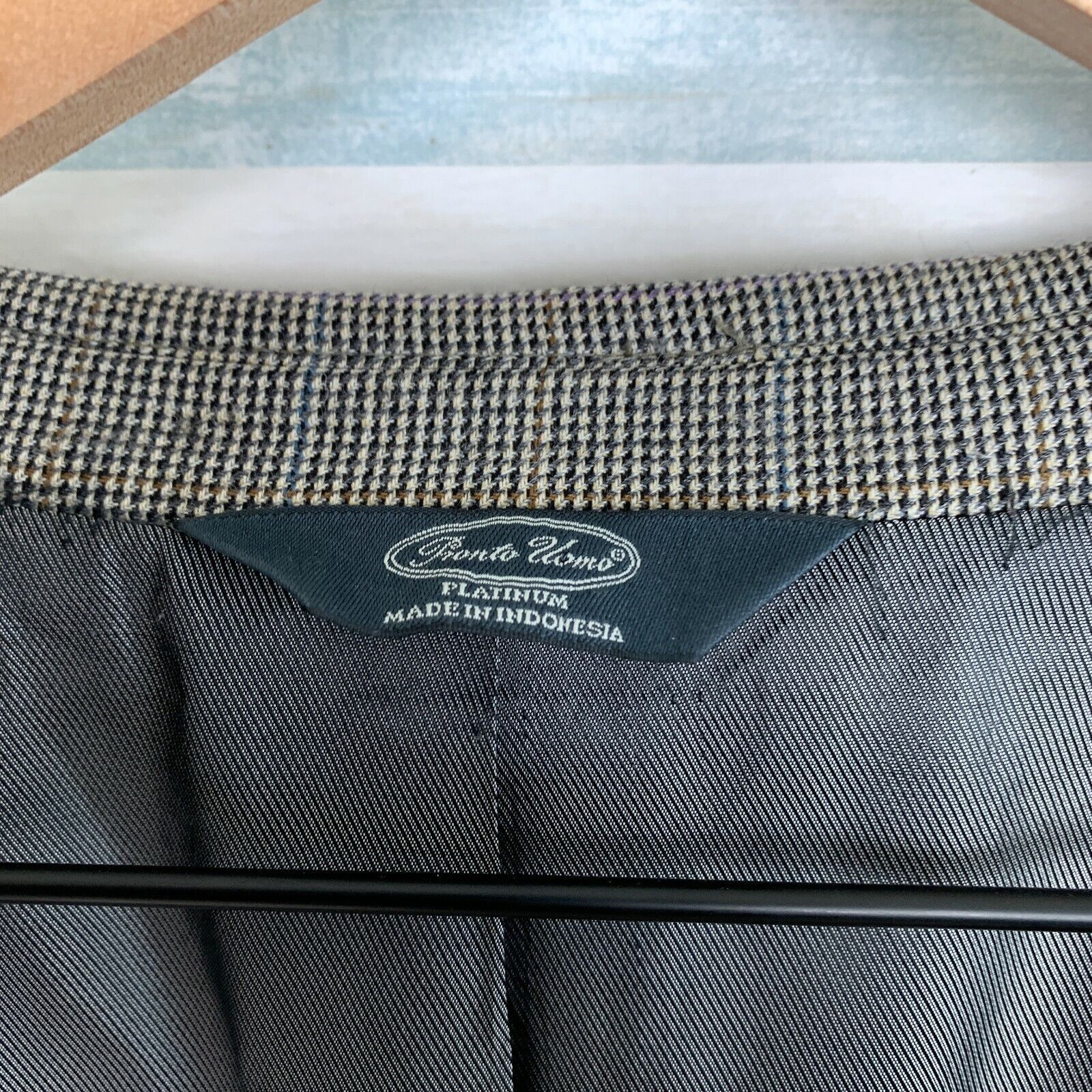 Pronto Uomo Pronto Uomo Platinum Wool Sport Coat Gray Nailshead 46L Size 46L - 7 Thumbnail