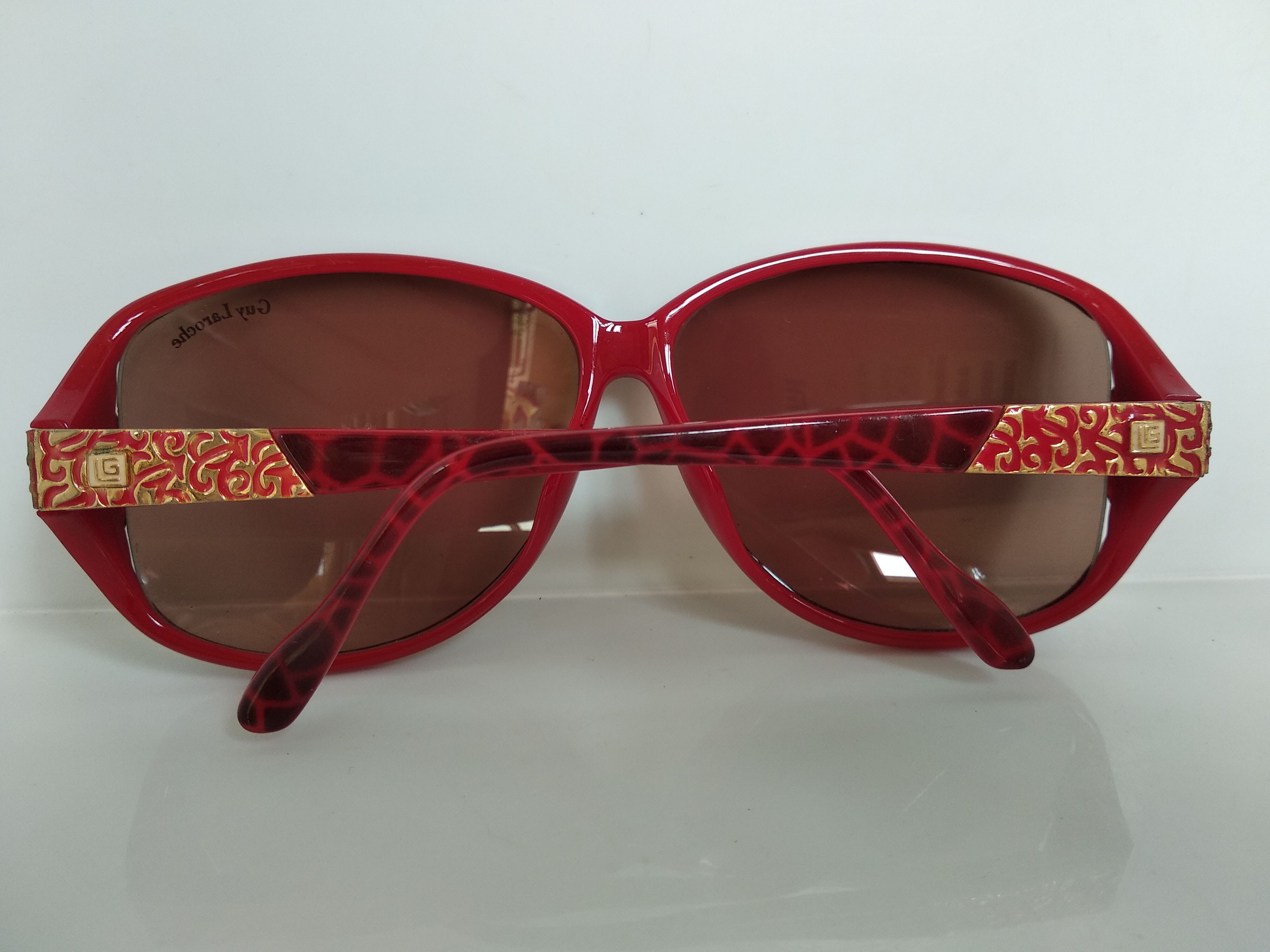 Guy Laroche Vintage Guy Laroche Paris GL-9109 Red Sunglasses Frame Size ONE SIZE - 9 Thumbnail