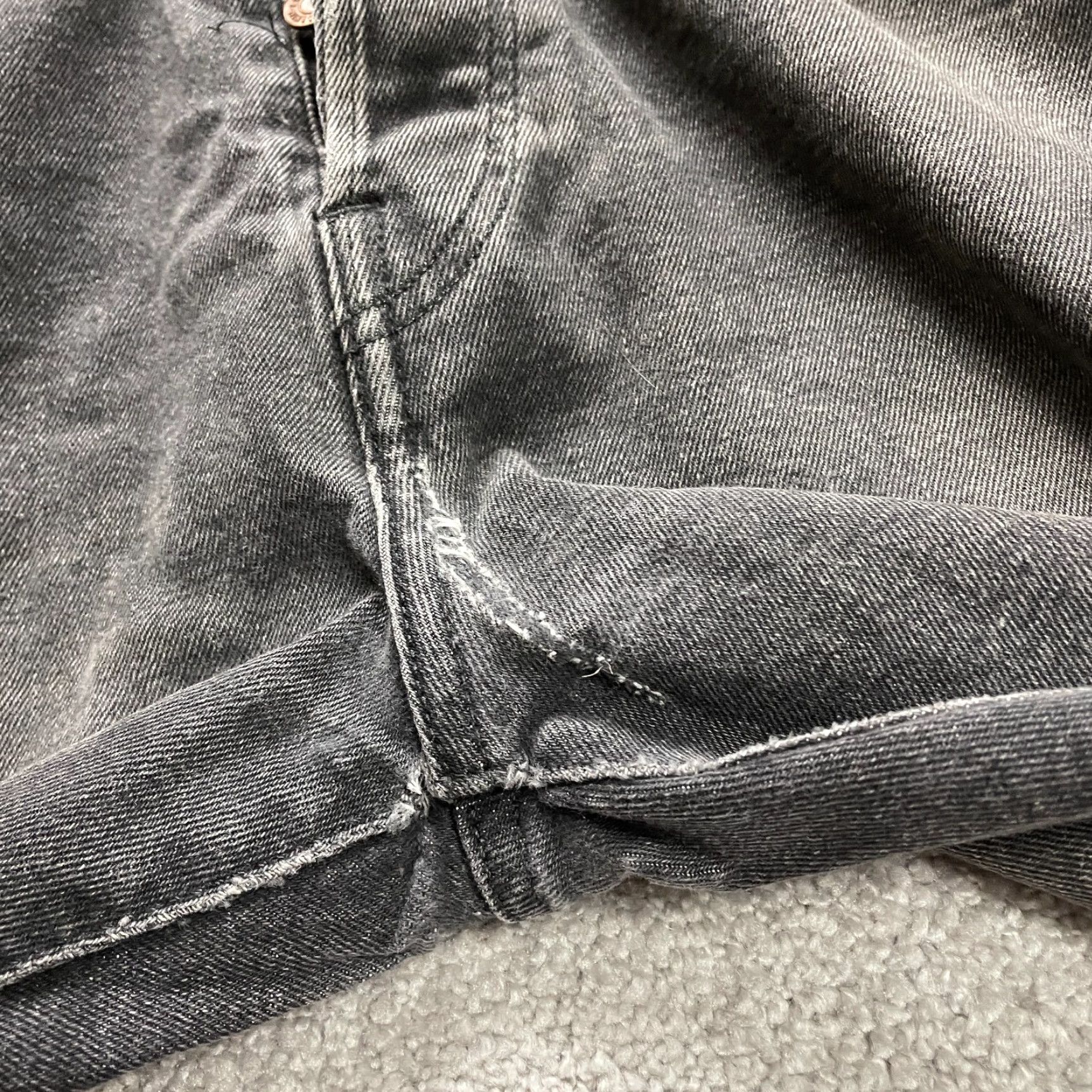 Denime & Denim Skinny Jeans Womens 30x30.5 Black High Rise Button Fly Casual Size 30" / US 8 / IT 44 - 5 Thumbnail