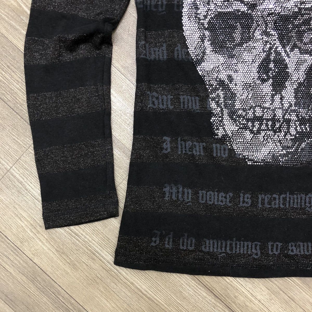 If Six Was Nine × Japanese Brand 2000s Maralia Poem Skull Lgb Stretching Striped LongSleeve Size US XS / EU 42 / 0 - 5 Thumbnail