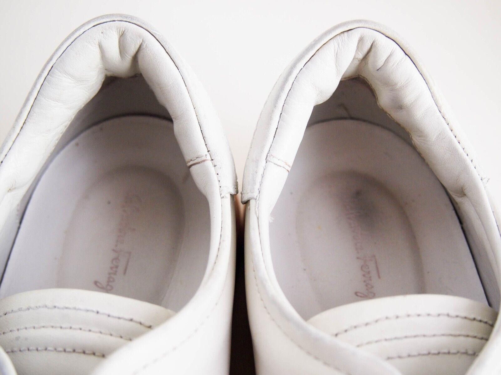Salvatore Ferragamo Ferragamo Gancio Sneakers White Leather EU 37.5 US 7.5 C Size US 7.5 / IT 37.5 - 7 Thumbnail