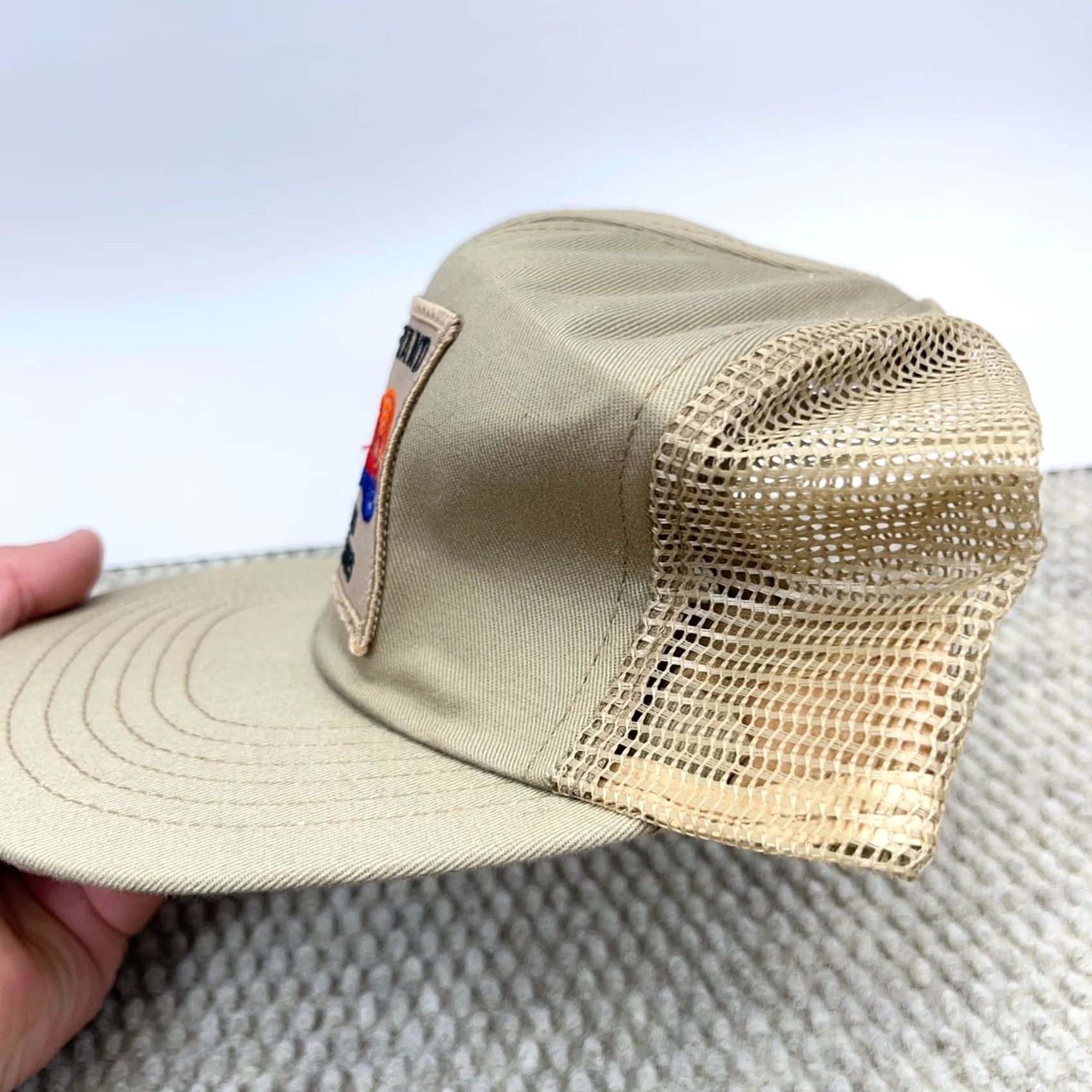 Coal VINTAGE Simmons Rand Hat Coal Mining United Way USA 90s Patch Trucker Cap Brown Mens Adjustable Size ONE SIZE - 4 Thumbnail