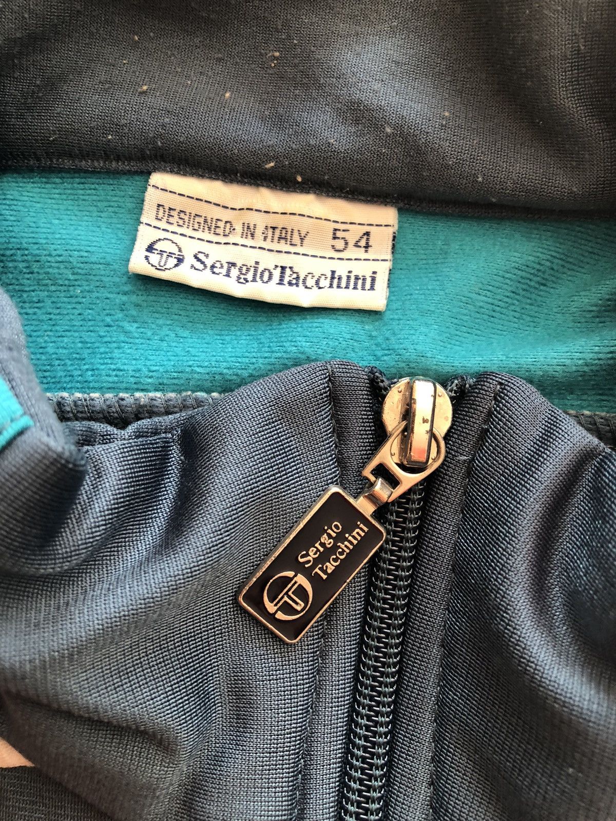 Sergio Tacchini SERGIO TACCHINI VINTAGE SPORT VELOUR ZIP UP SWEATSHIRT Size US L / EU 52-54 / 3 - 3 Thumbnail
