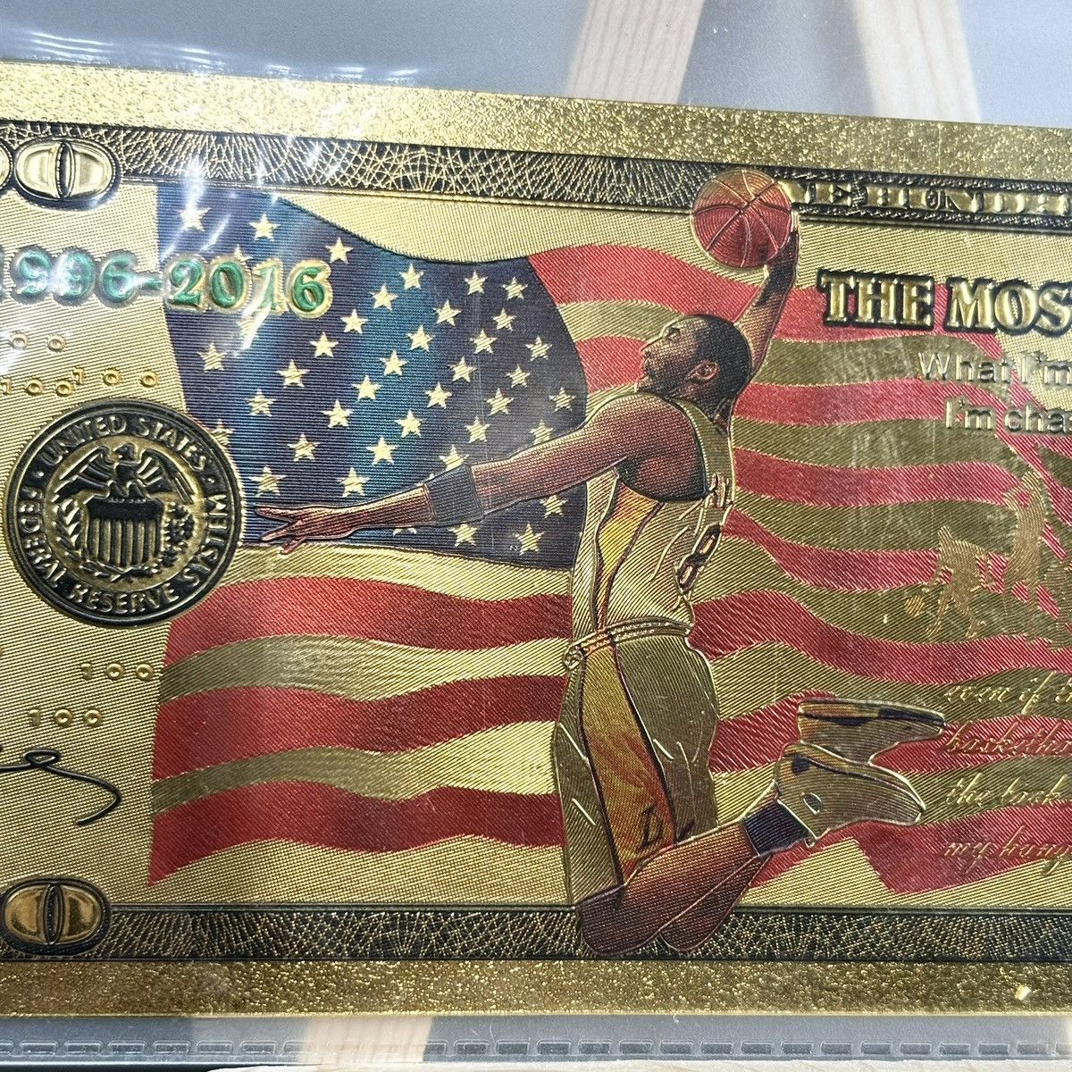 Other Novelty 24k gold foil-plated collectible Kobe Bryant, Size ONE SIZE - 11 Thumbnail