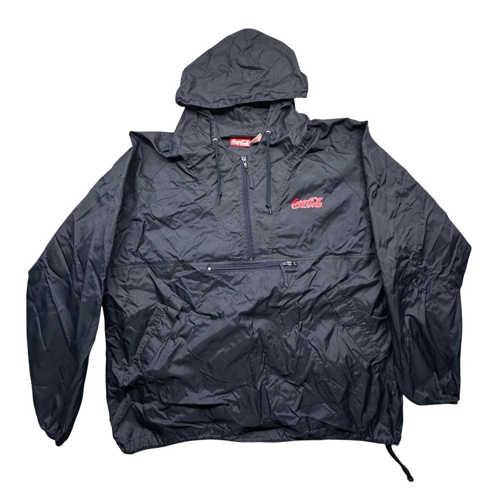 Coca Cola Vintage 1998 Coca-Cola Coke Windbreaker 1/4 Zip Jacket L/XL Size US XL / EU 56 / 4 - 1 Thumbnail